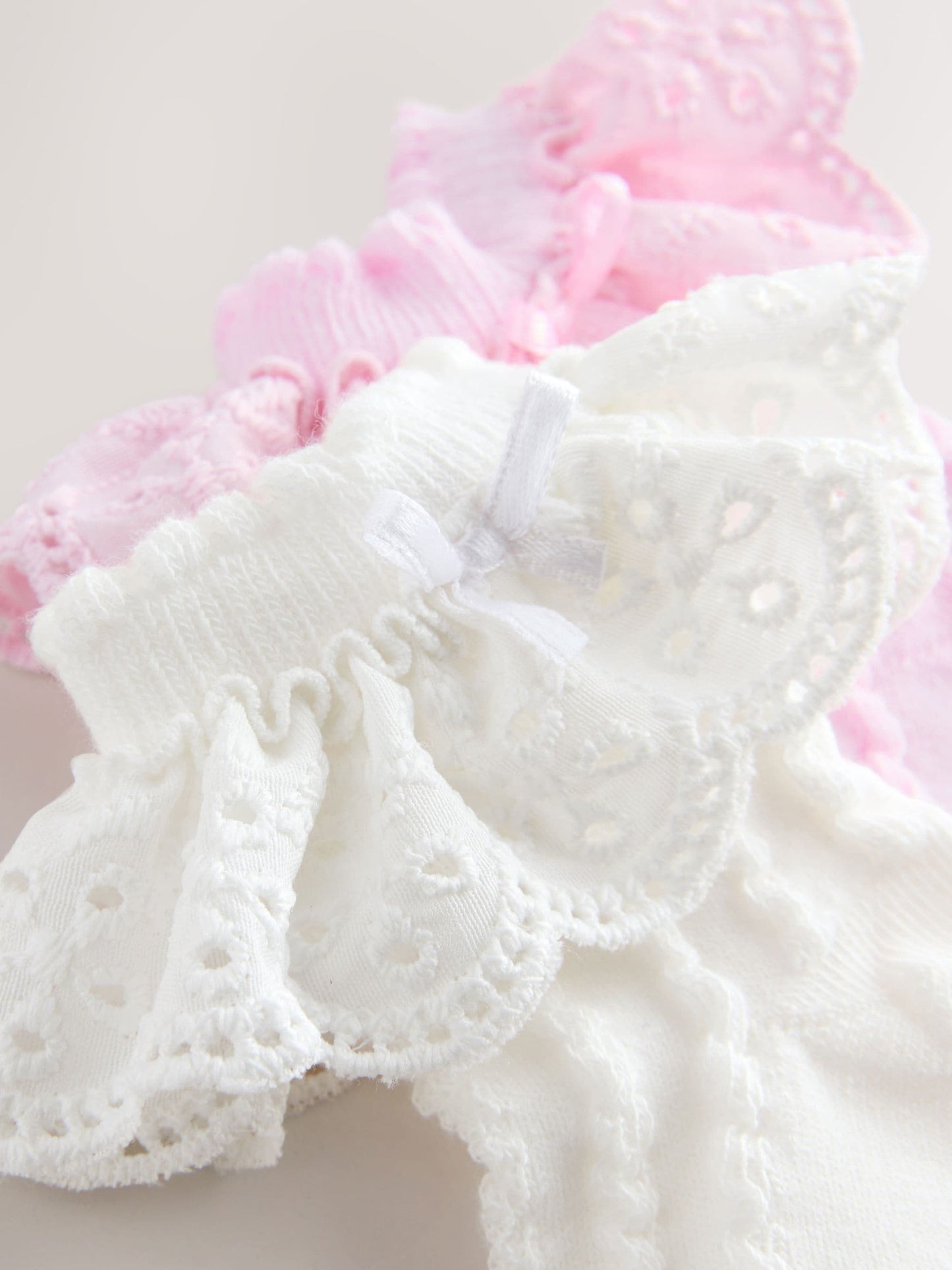 Laura Ashley Multi Baby Broderie Frill Socks 2 Pack image 4