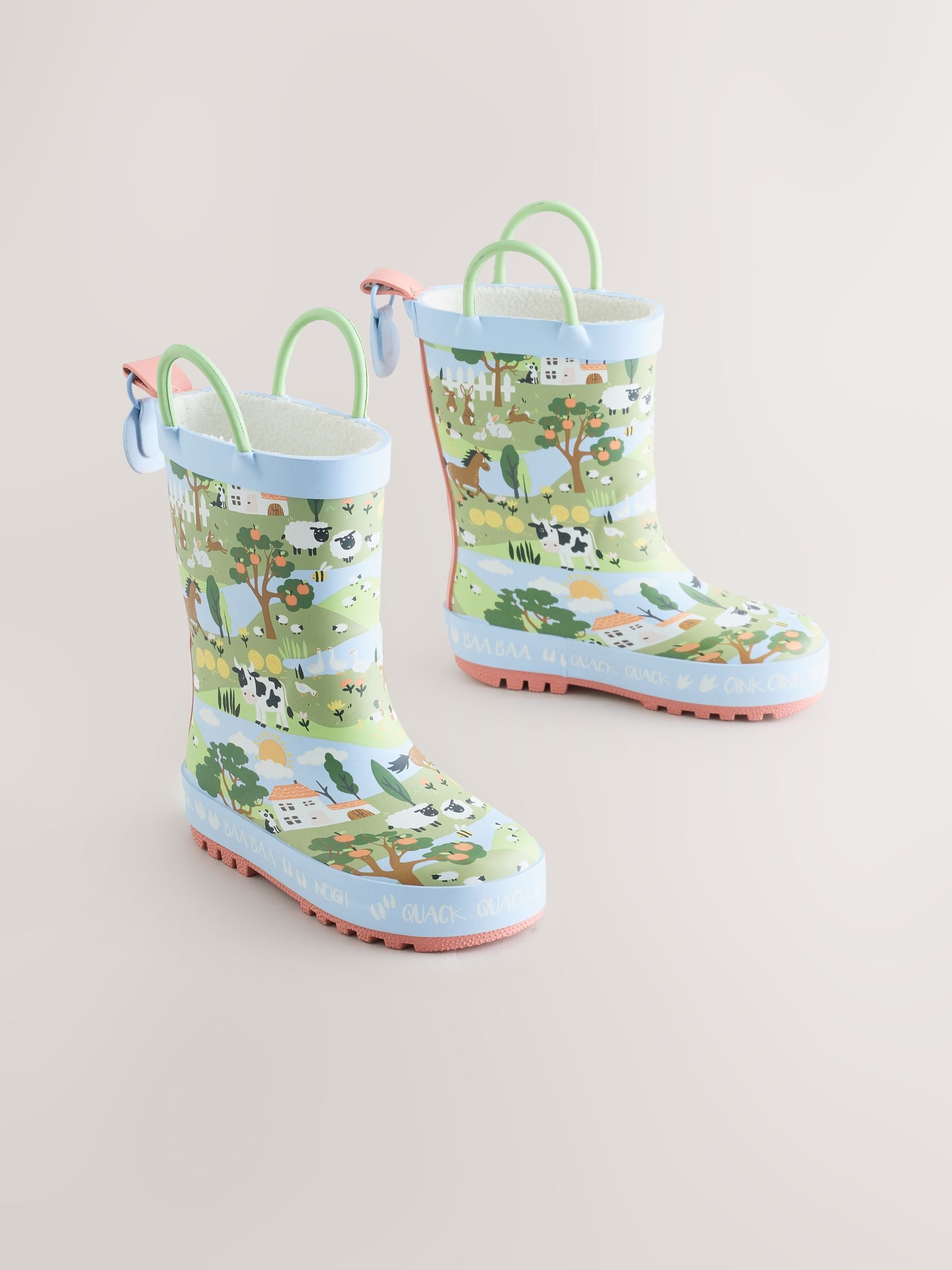 Blue/Green Farm Handle Wellies image 2