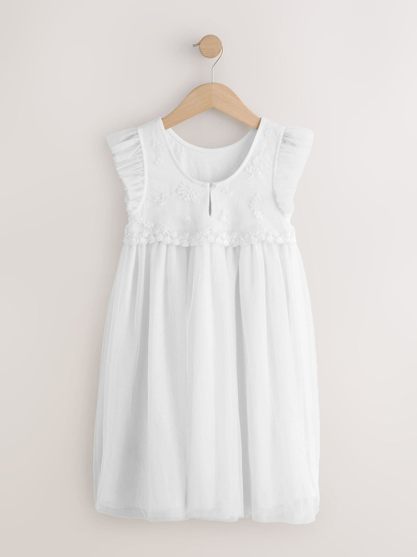 White Mesh Flower Girl Dress (3-16yrs) image 6