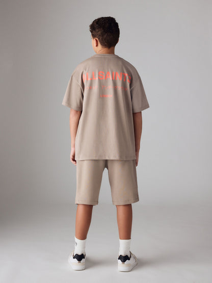 Dsiney Kidz - smALLSAINTS Light Brown Underground T-Shirt and Sweat Shorts Set image 2