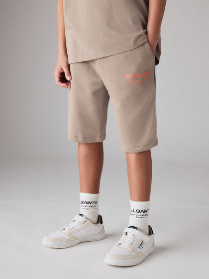 Dsiney Kidz - smALLSAINTS Light Brown Underground T-Shirt and Sweat Shorts Set image 3