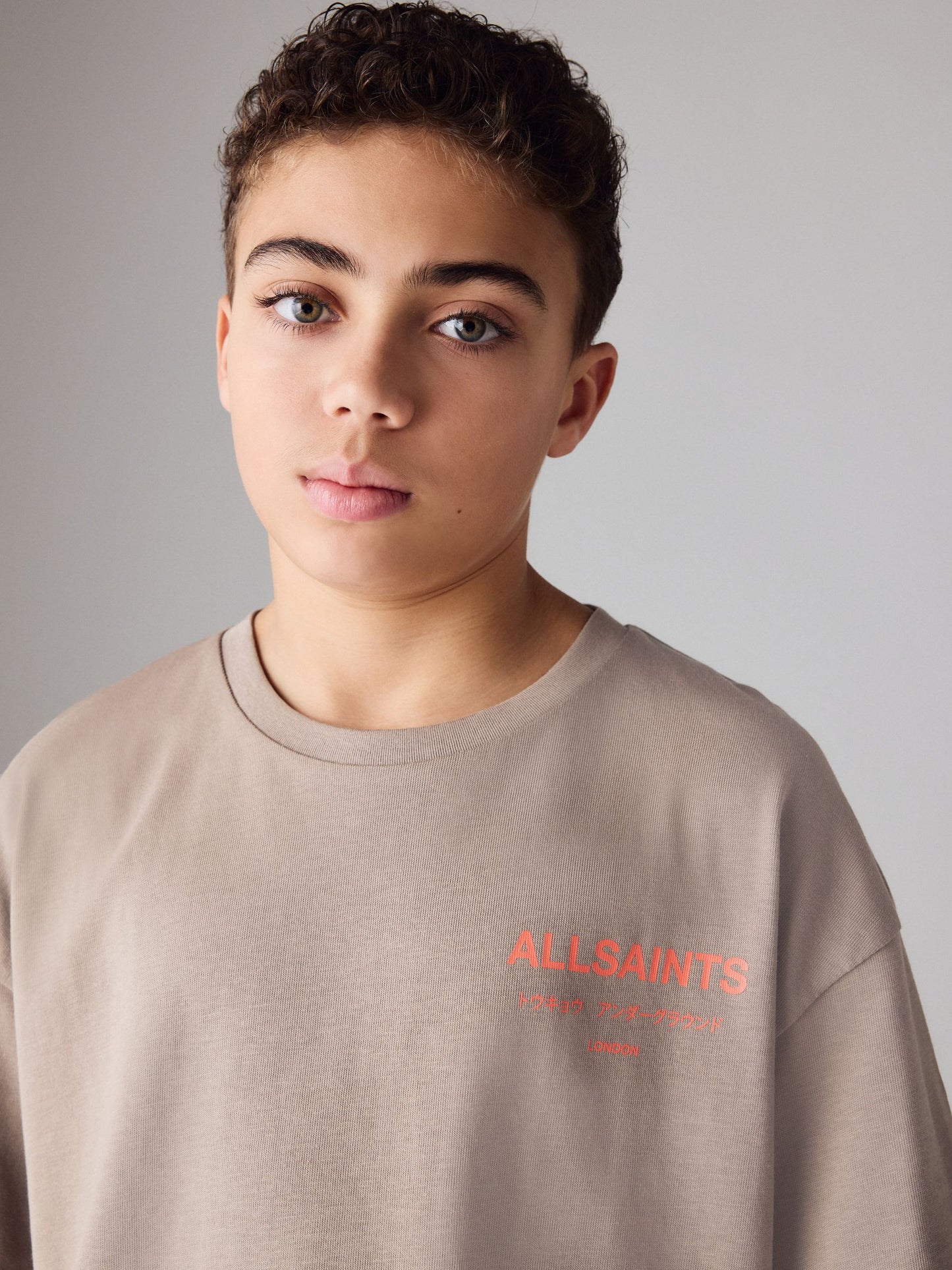 Dsiney Kidz - smALLSAINTS Light Brown Underground T-Shirt and Sweat Shorts Set image 4