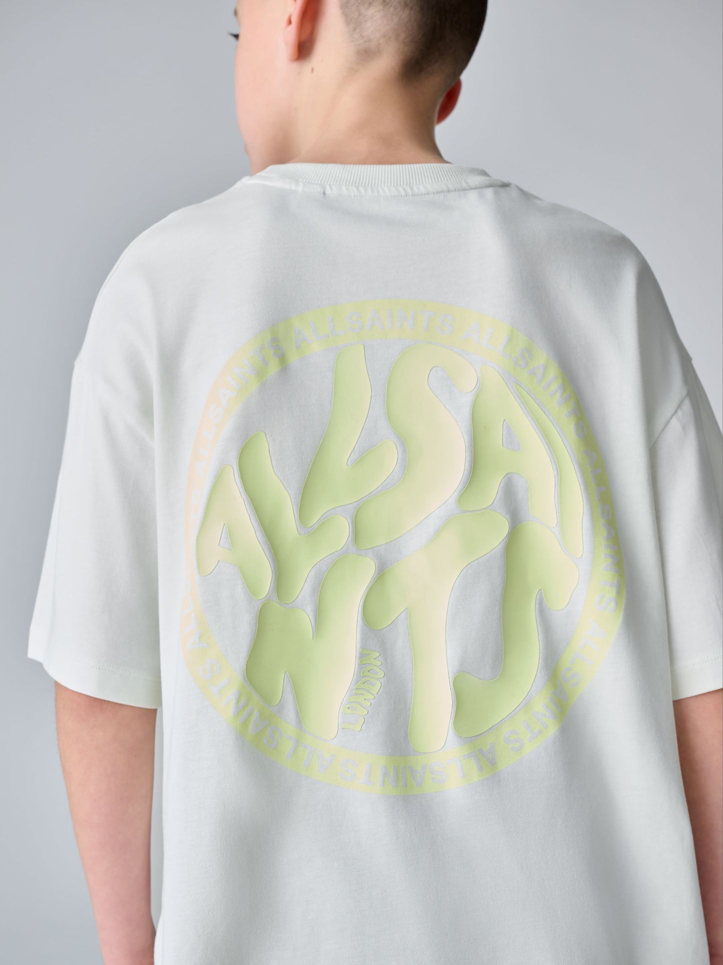 Dsiney Kidz - smALLSAINTS White/Green Distortion T-Shirt and Sweat Shorts Set image 6
