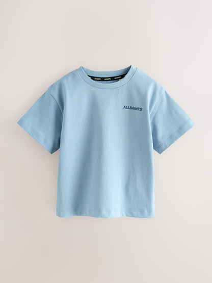 smALLSAINTS Blue Logo Crew Relaxed Younger 3 Pack T-Shirts image 2