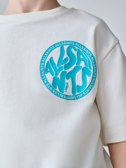 smALLSAINTS White/Blue Distortion T-Shirt and Sweat Short Younger Set image 6