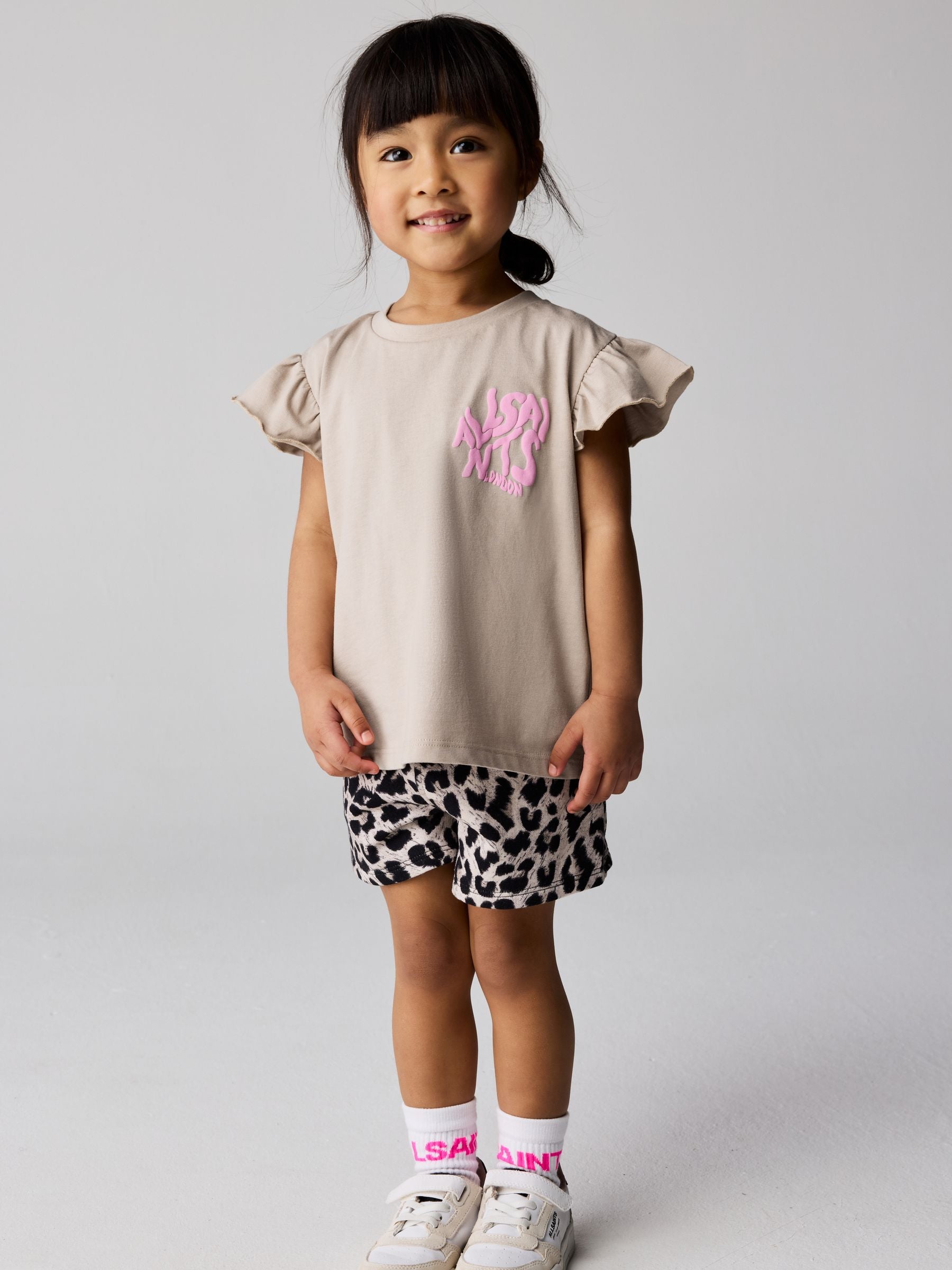 smALLSAINTS Leopard Orlando Frill T-Shirt and Sweat Short Younger Set image 1