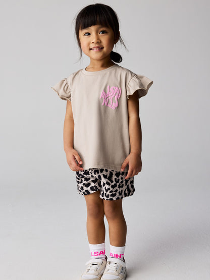smALLSAINTS Leopard Orlando Frill T-Shirt and Sweat Short Younger Set image 1