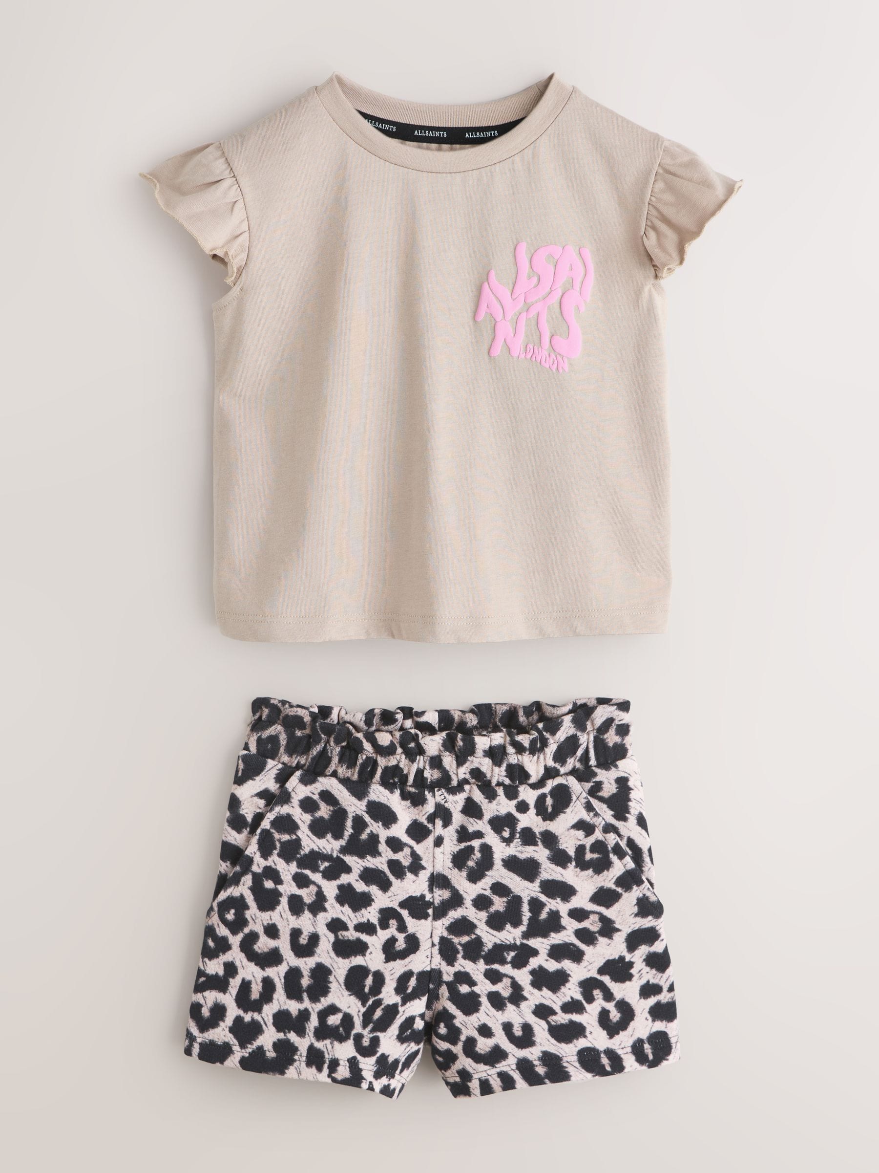 smALLSAINTS Leopard Orlando Frill T-Shirt and Sweat Short Younger Set image 5