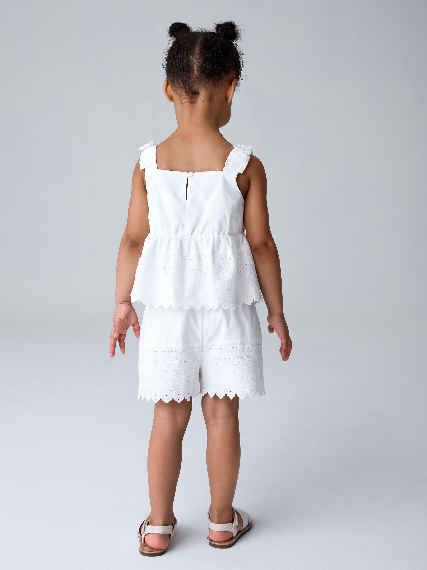 smALLSAINTS White Broderie Top and Short Younger Set image 3