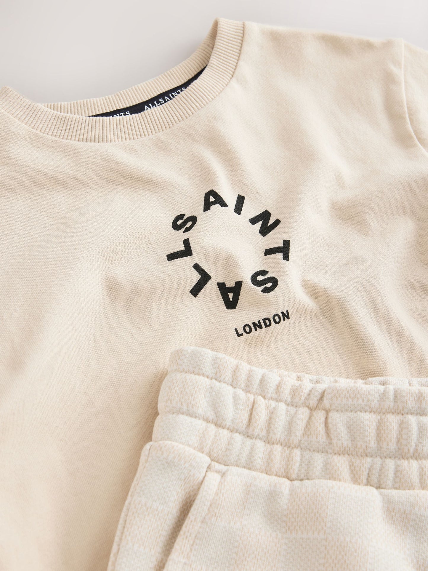 smALLSAINTS Neutral Tierra Short T-Shirt and Sweater Set image 5