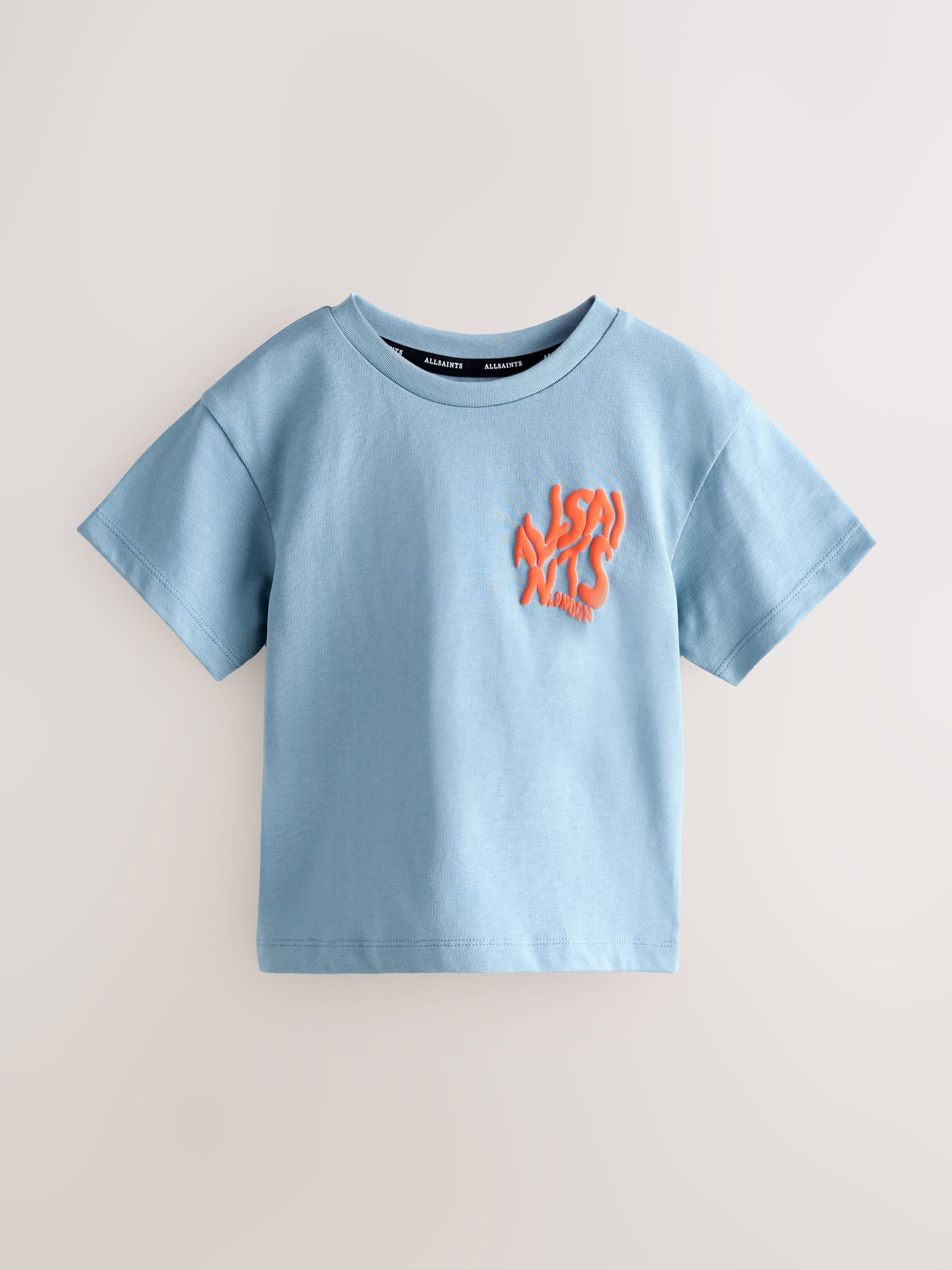 smALLSAINTS Blue Orlando Logo Oversized Crew Neck T-Shirt image 4