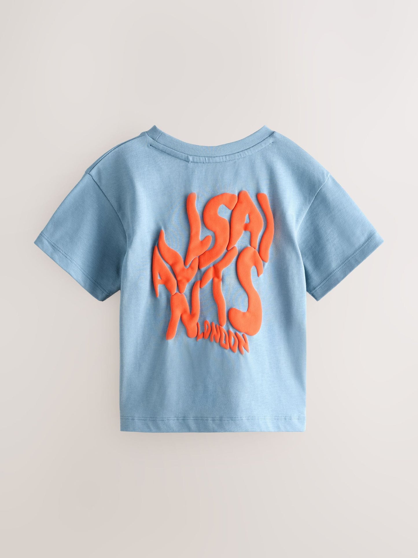 smALLSAINTS Blue Orlando Logo Oversized Crew Neck T-Shirt image 5