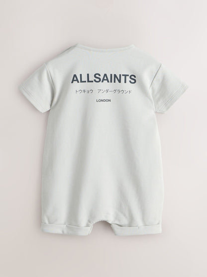 smALLSAINTS Light Grey Underground Short Sleeve Baby Boys Romper and Hat Set image 4