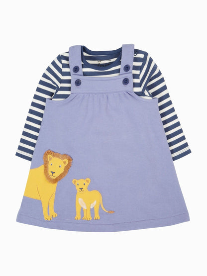 Frugi Purple Pippa Pinafore Outfit Dress image 1