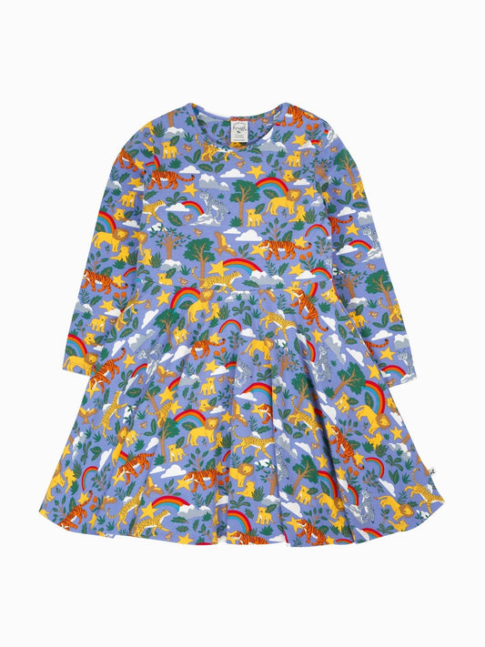 Frugi Purple Sofia Skater Dress image 2