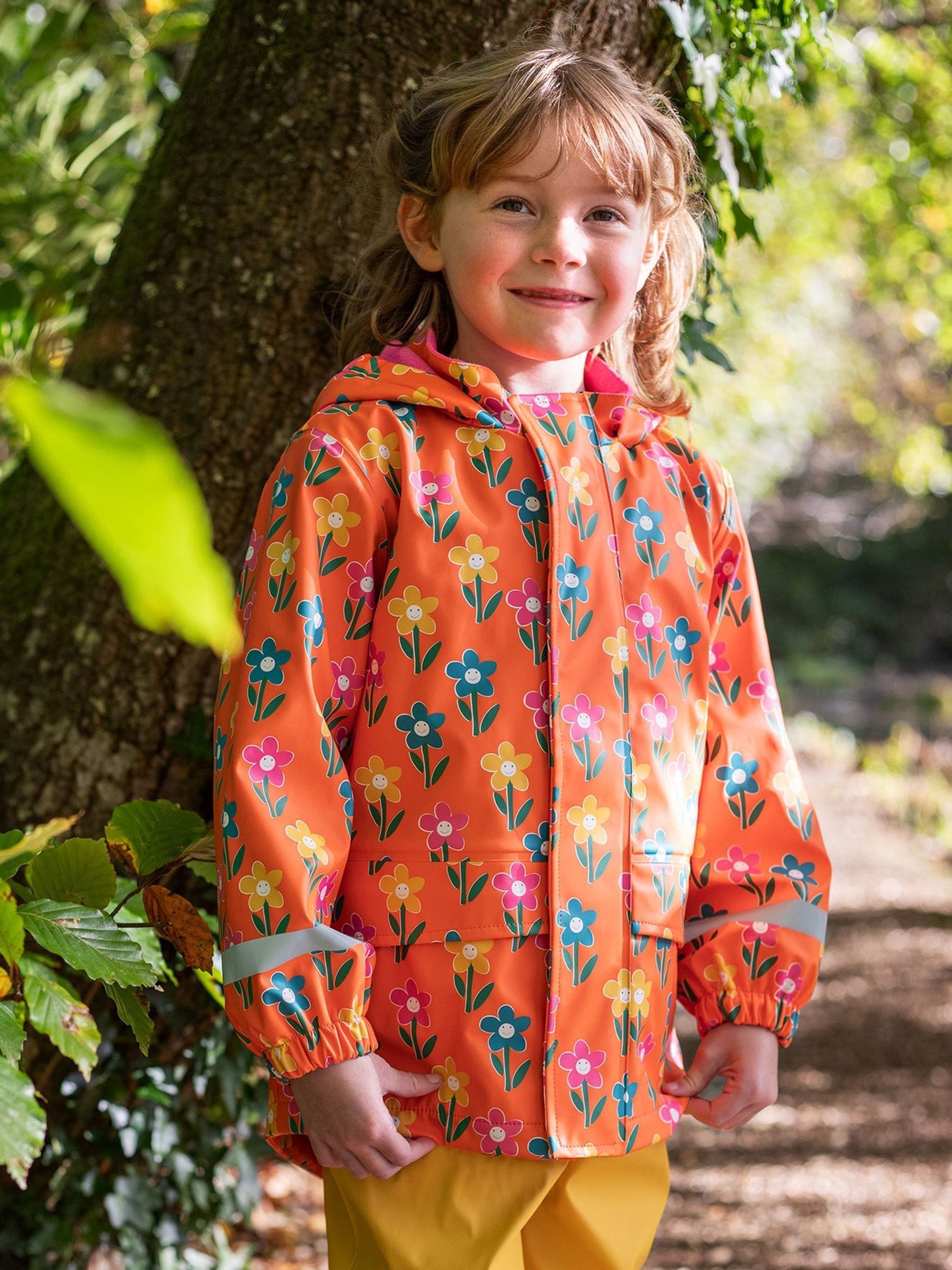 Dsiney Kidz - Frugi Orange Printed Puddle Buster Coat image 2