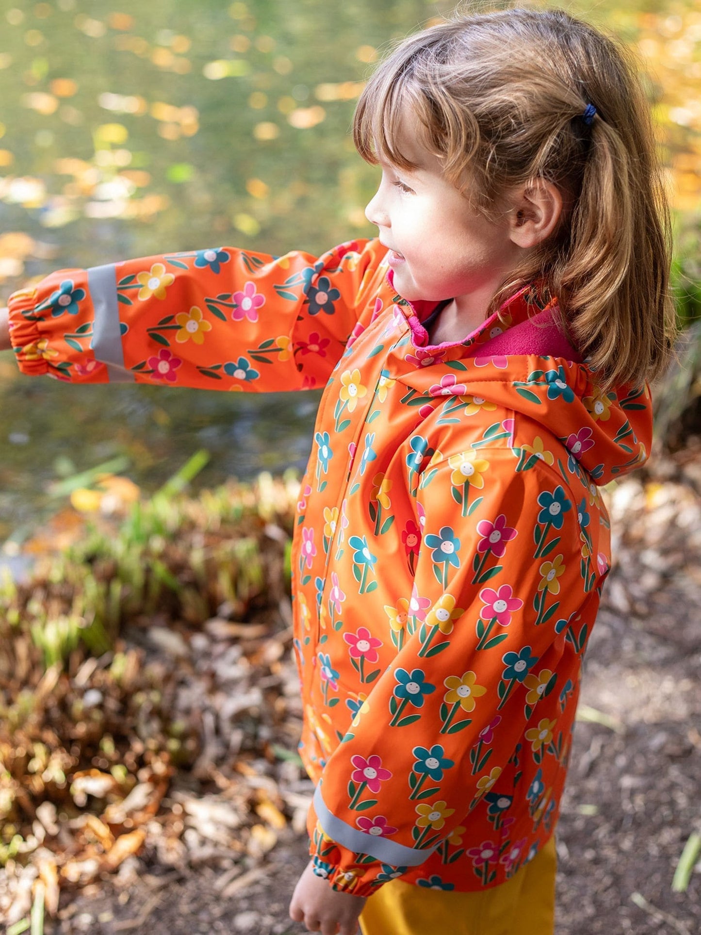 Dsiney Kidz - Frugi Orange Printed Puddle Buster Coat image 4