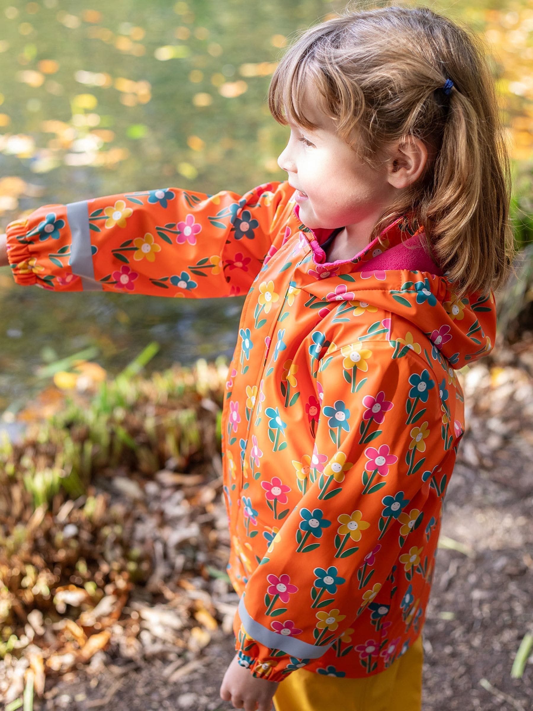 Dsiney Kidz - Frugi Orange Printed Puddle Buster Coat image 4