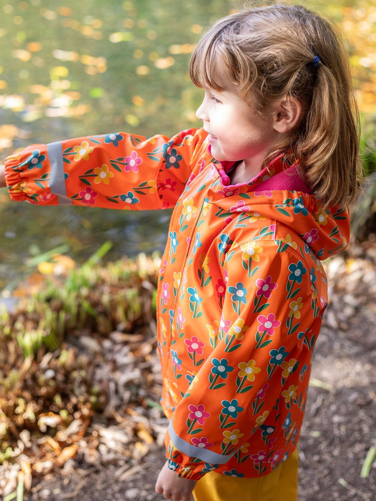 Dsiney Kidz - Frugi Orange Printed Puddle Buster Coat image 4
