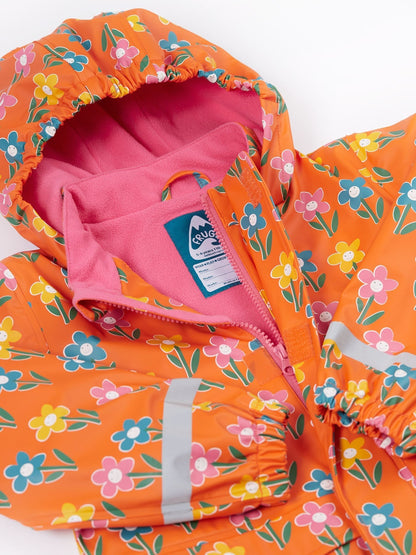 Dsiney Kidz - Frugi Orange Printed Puddle Buster Coat image 5