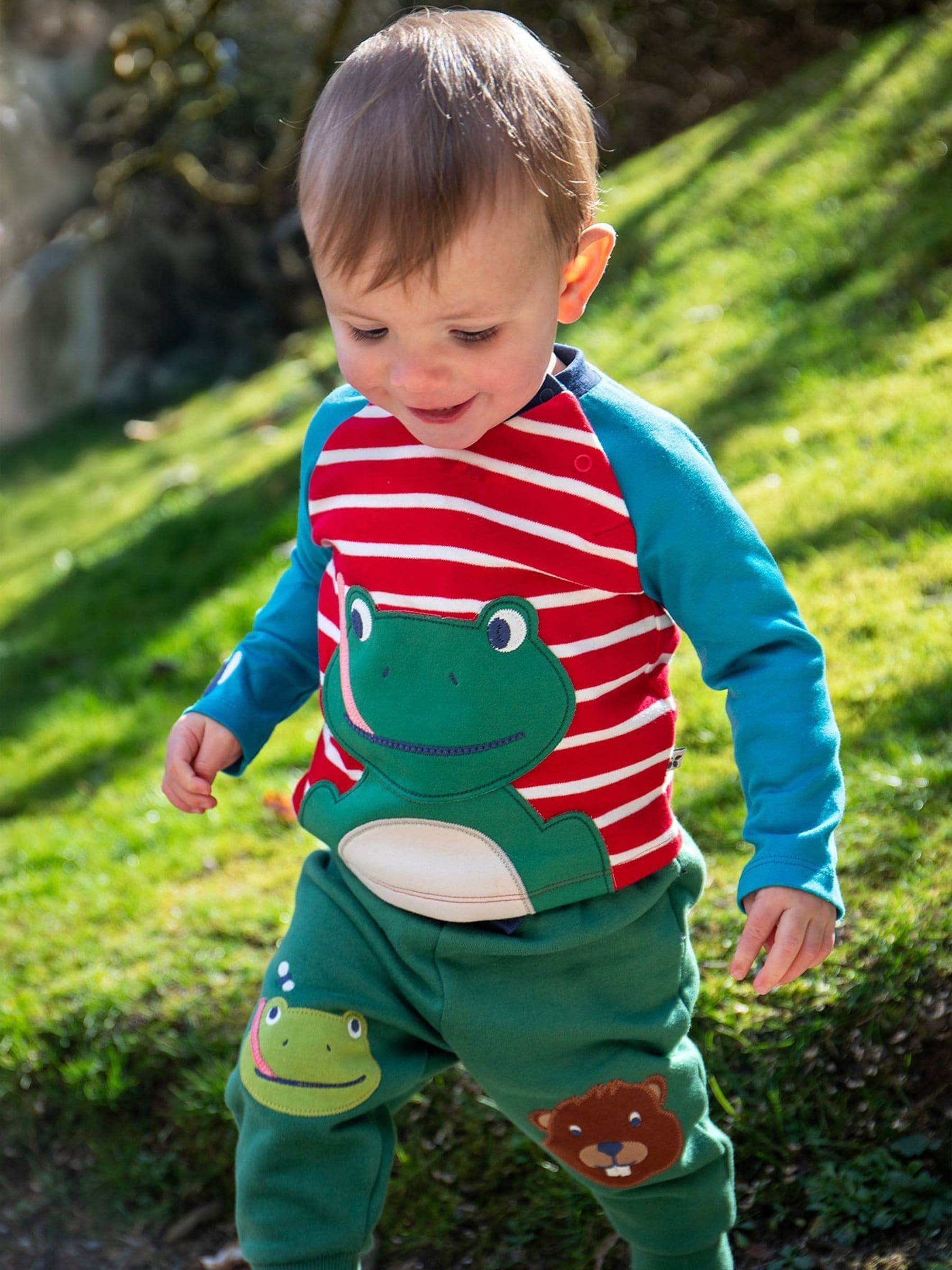Frugi Green Character Crawlers Joggers image 4