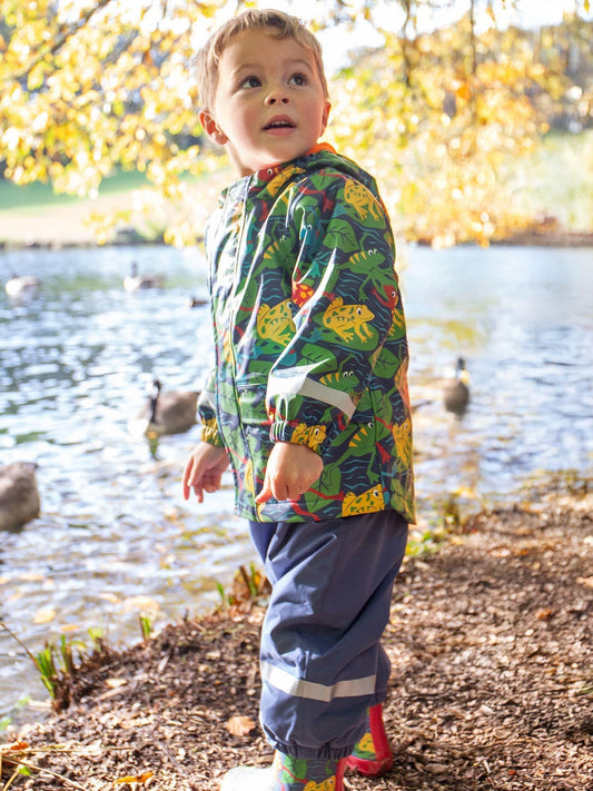 Dsiney Kidz - Frugi Blue Printed Puddle Buster Coat image 2