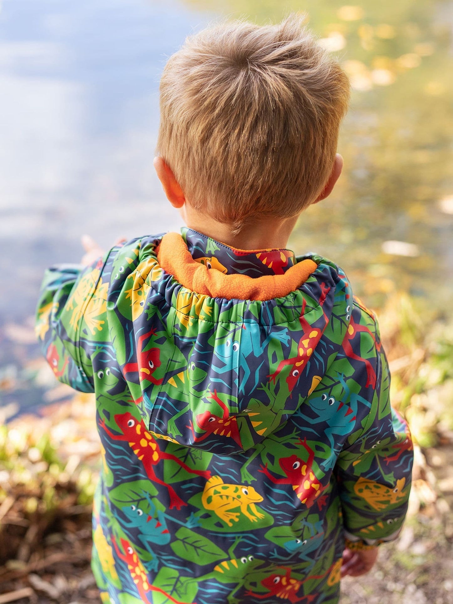 Dsiney Kidz - Frugi Blue Printed Puddle Buster Coat image 3