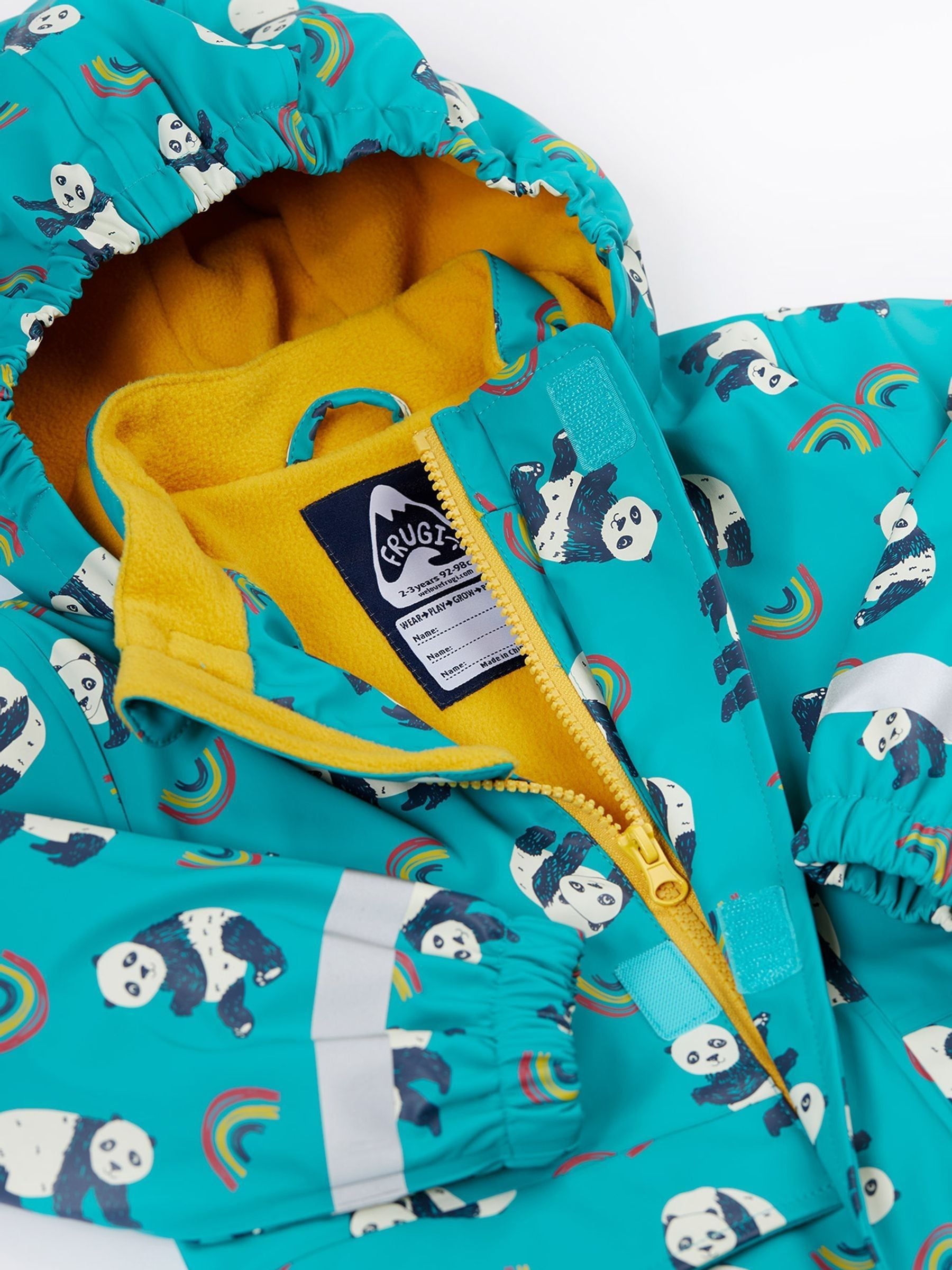 Dsiney Kidz - Frugi Light Blue Printed Puddle Buster Coat image 3