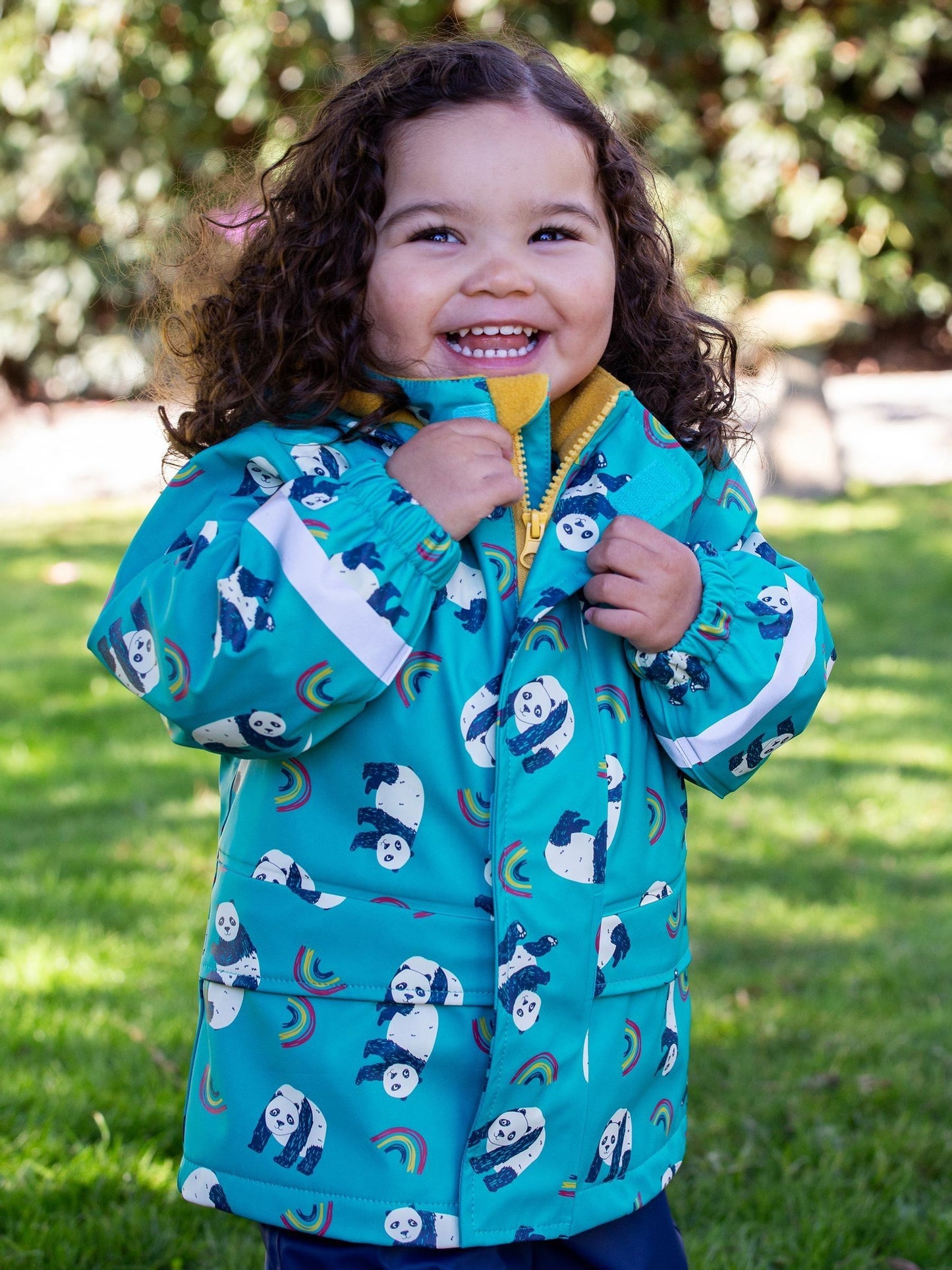 Dsiney Kidz - Frugi Light Blue Printed Puddle Buster Coat image 6