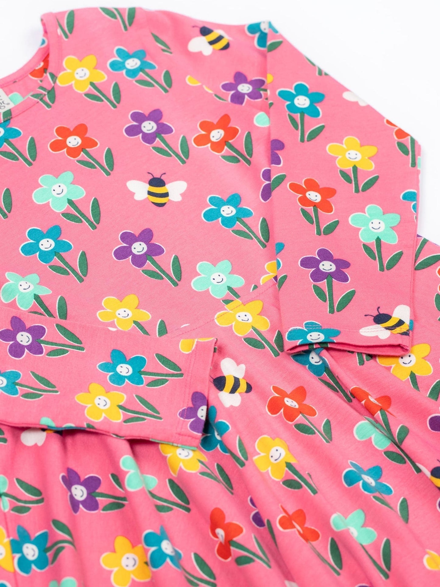 Frugi Coral Pink Sofia Skater Dress image 3