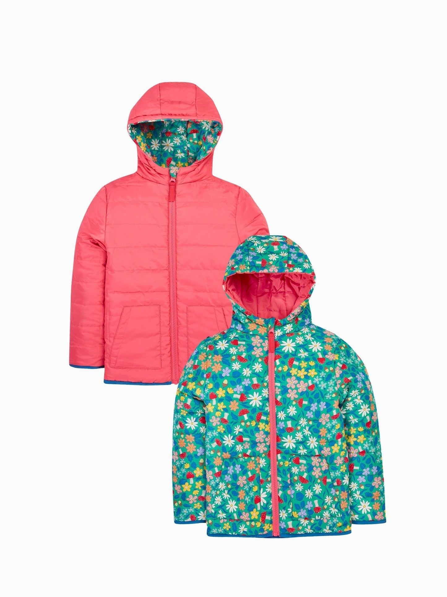 Dsiney Kidz - Frugi Pink Reversible Toasty Trail Jacket image 1