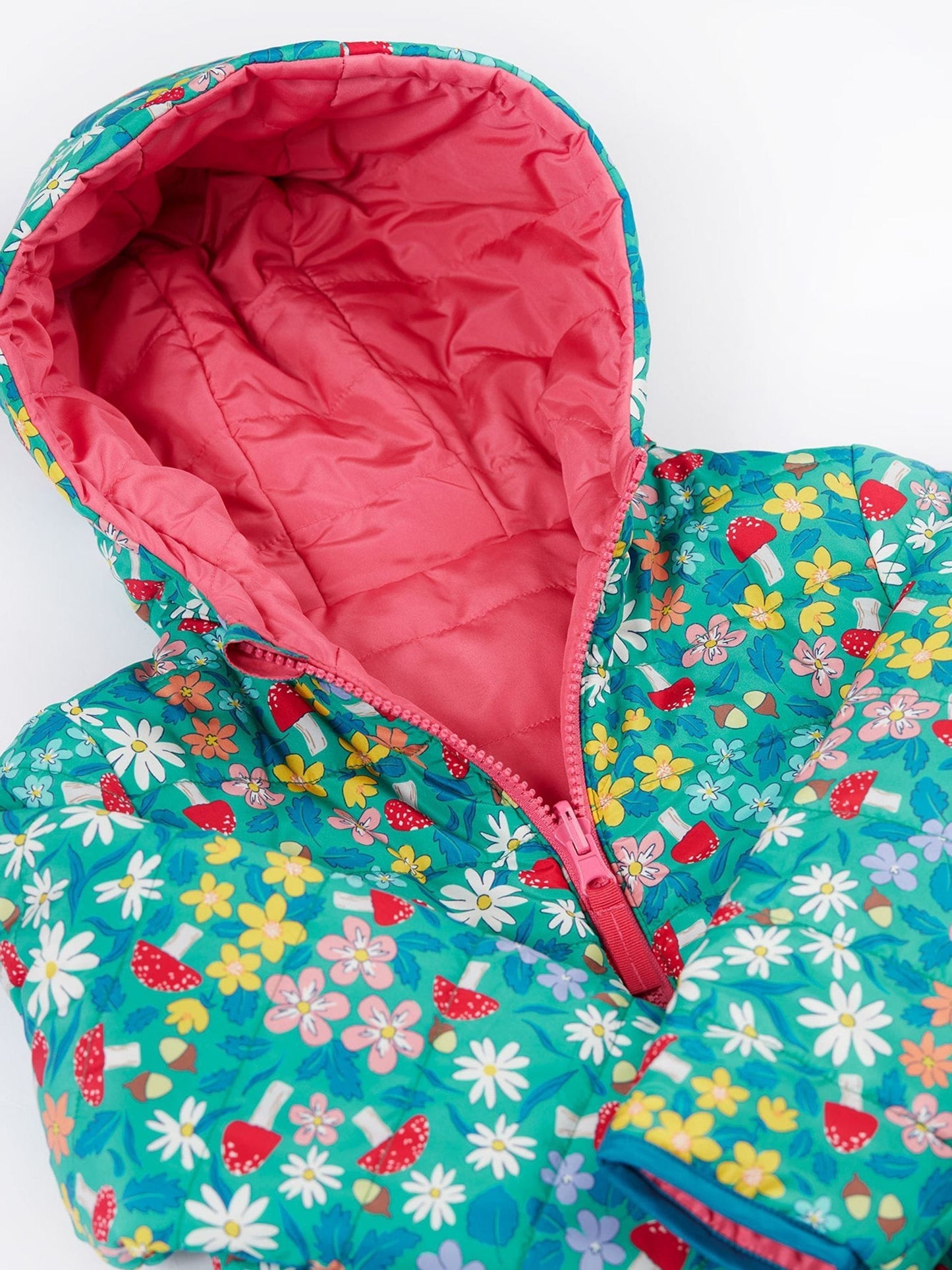 Dsiney Kidz - Frugi Pink Reversible Toasty Trail Jacket image 3