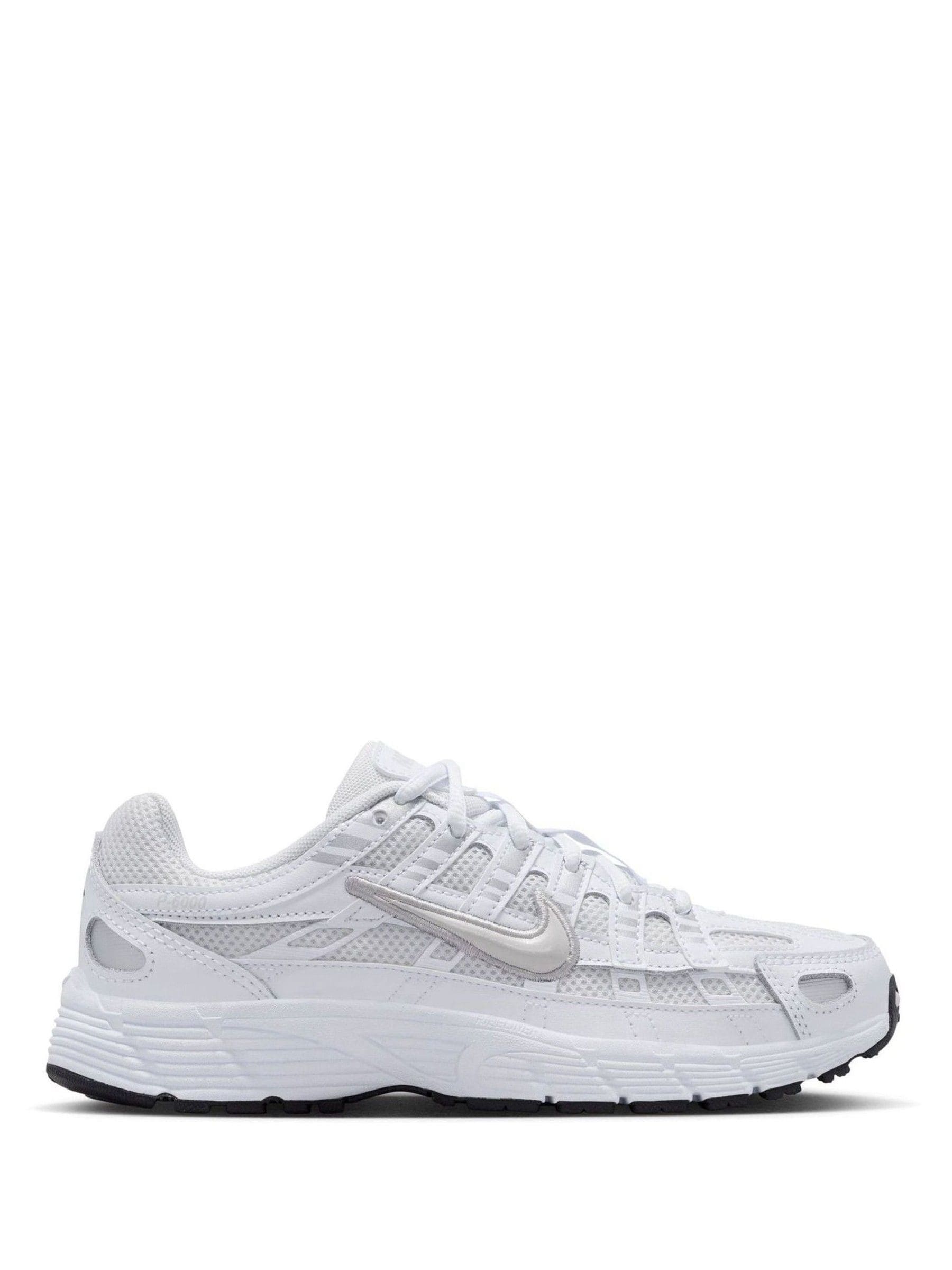 Nike White Silver Youth P6000 Trainers image 1