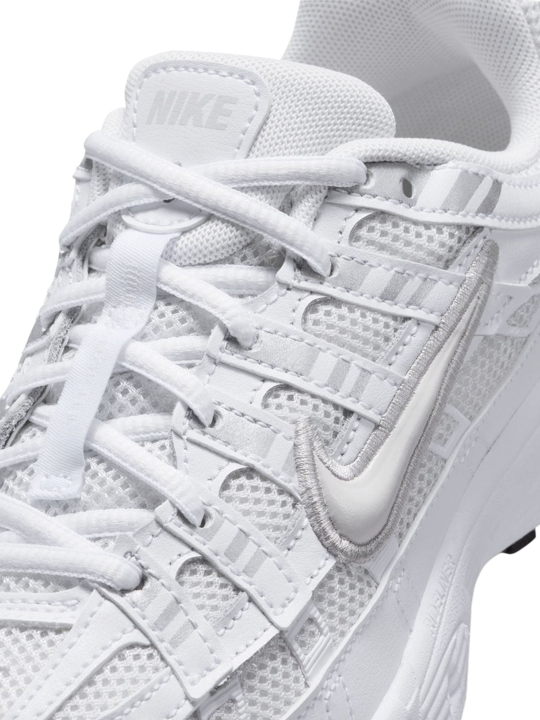 Nike White Silver Youth P6000 Trainers image 7