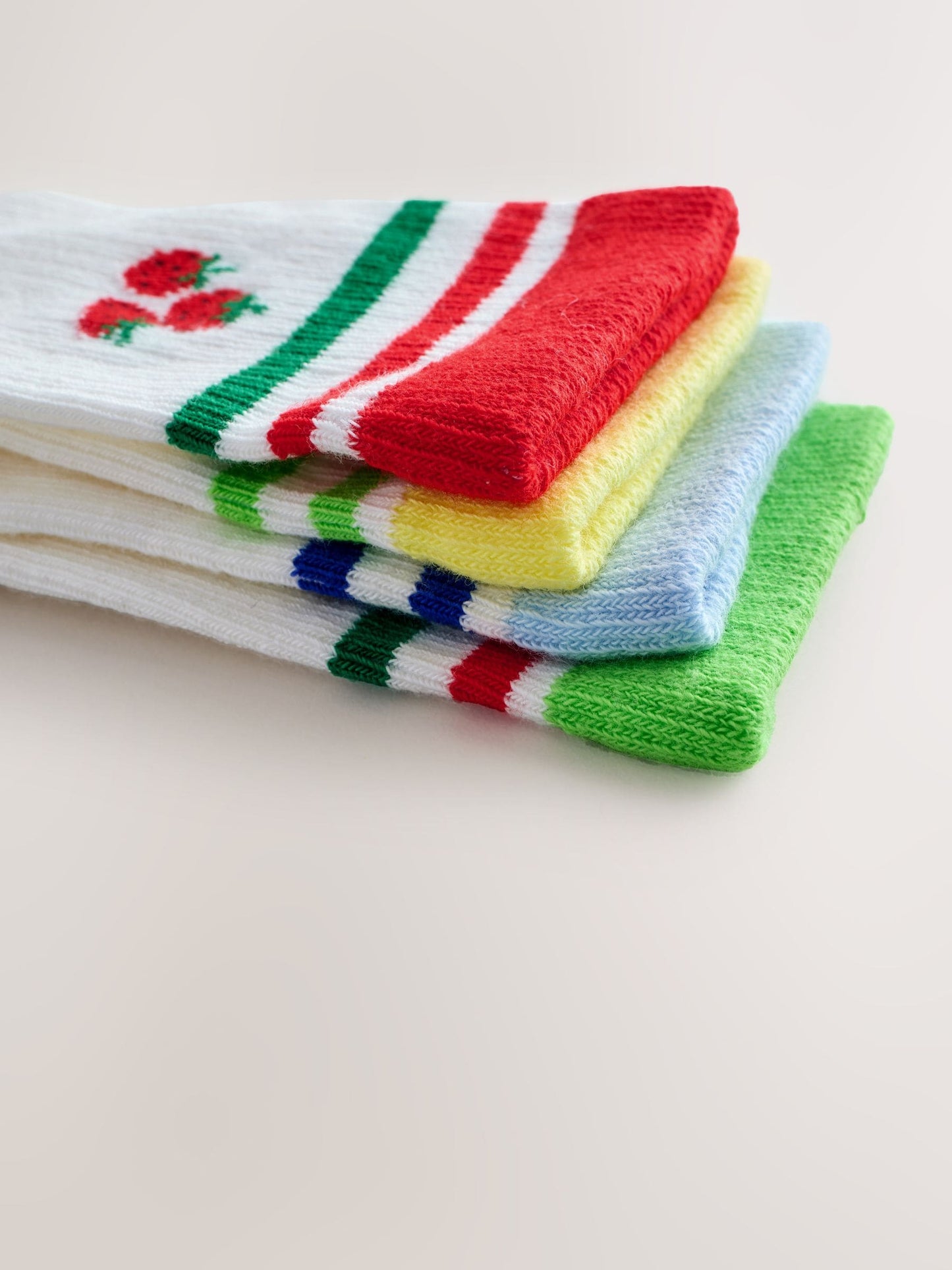 White Cotton Rich Ribbed Ankle Socks 4 Pack image 3