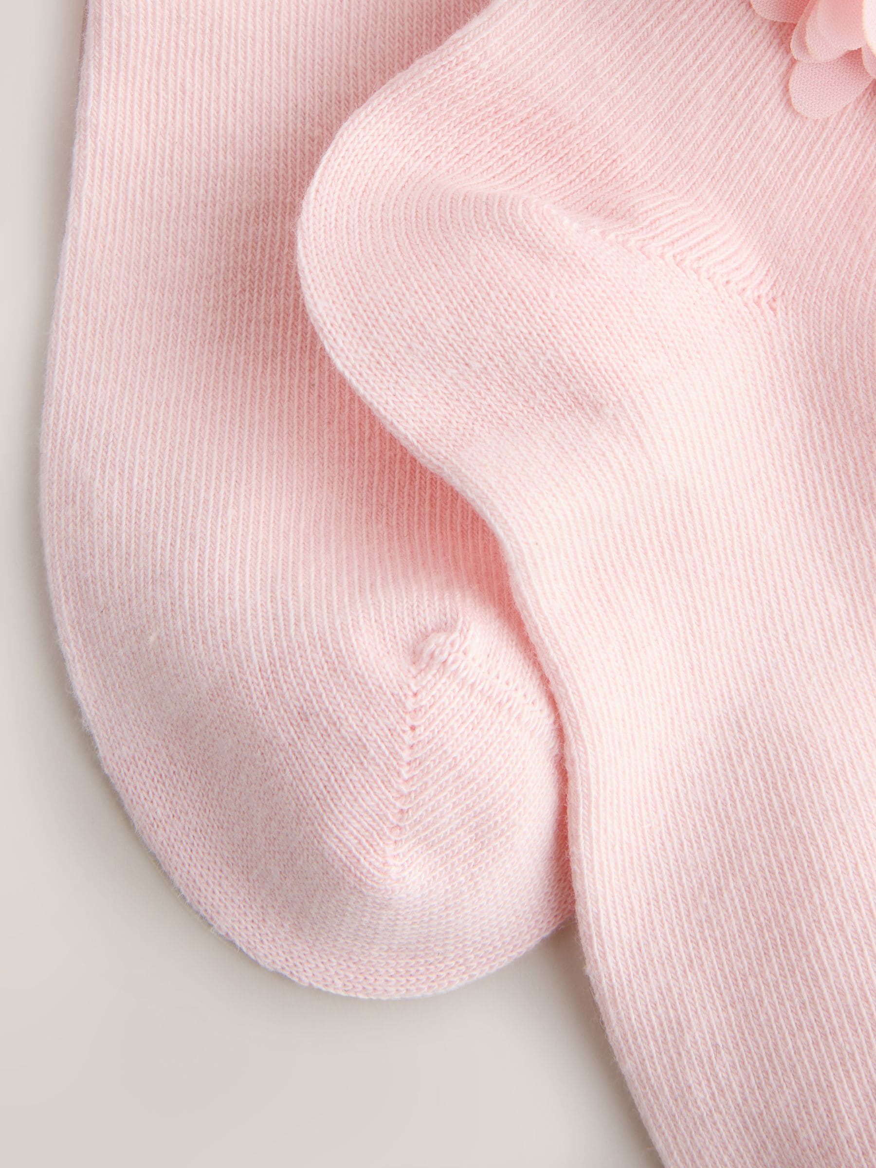Pink 2 Pack Cotton Rich Bridesmaid Ankle Socks image 3