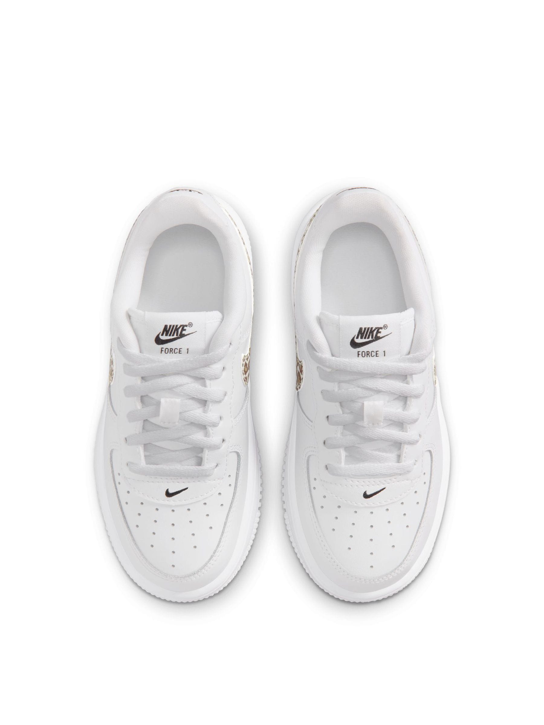 Nike White Junior Air Force 1 Low Lace Trainers image 10