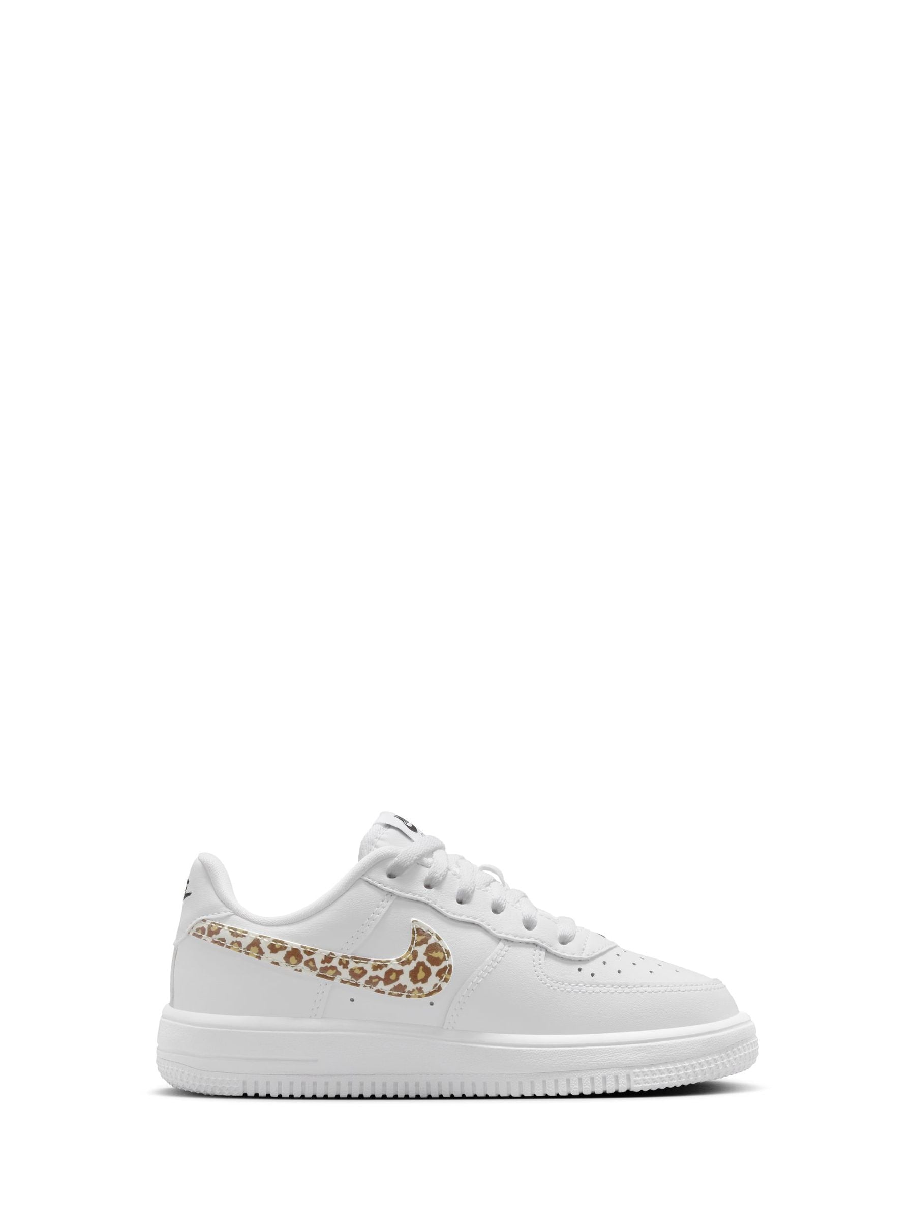 Nike White Junior Air Force 1 Low Lace Trainers image 4
