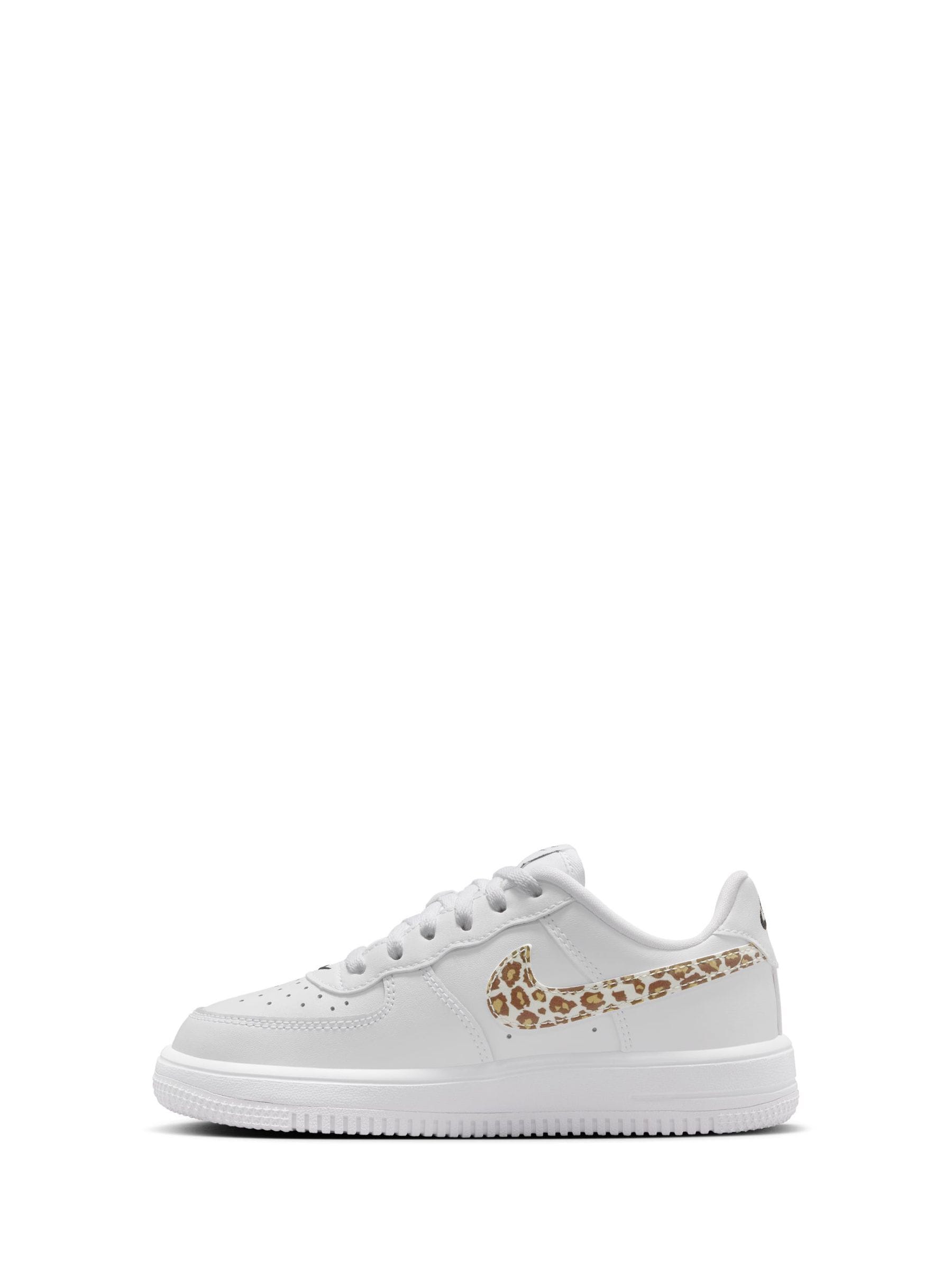 Nike White Junior Air Force 1 Low Lace Trainers image 5