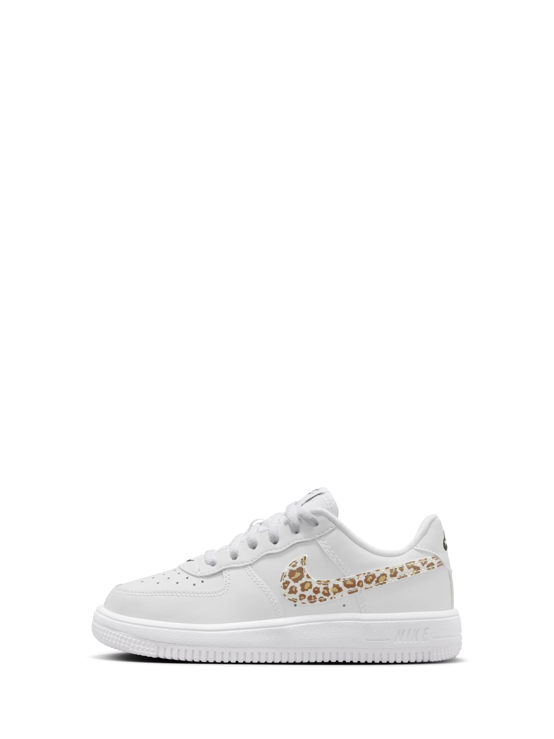 Nike White Junior Air Force 1 Low Lace Trainers image 6