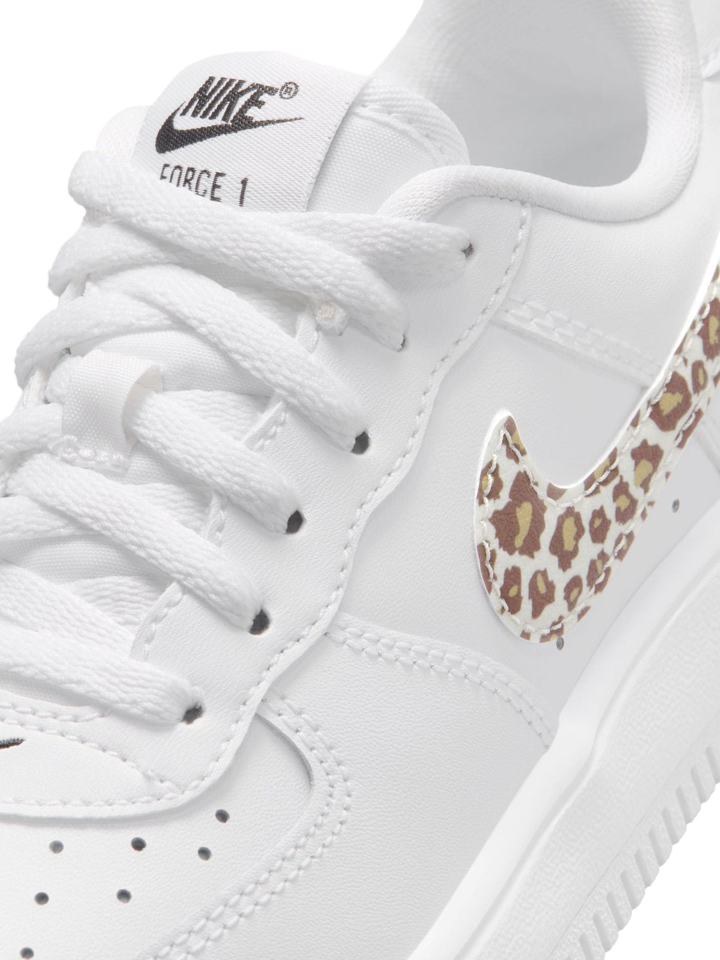 Nike White Junior Air Force 1 Low Lace Trainers image 8