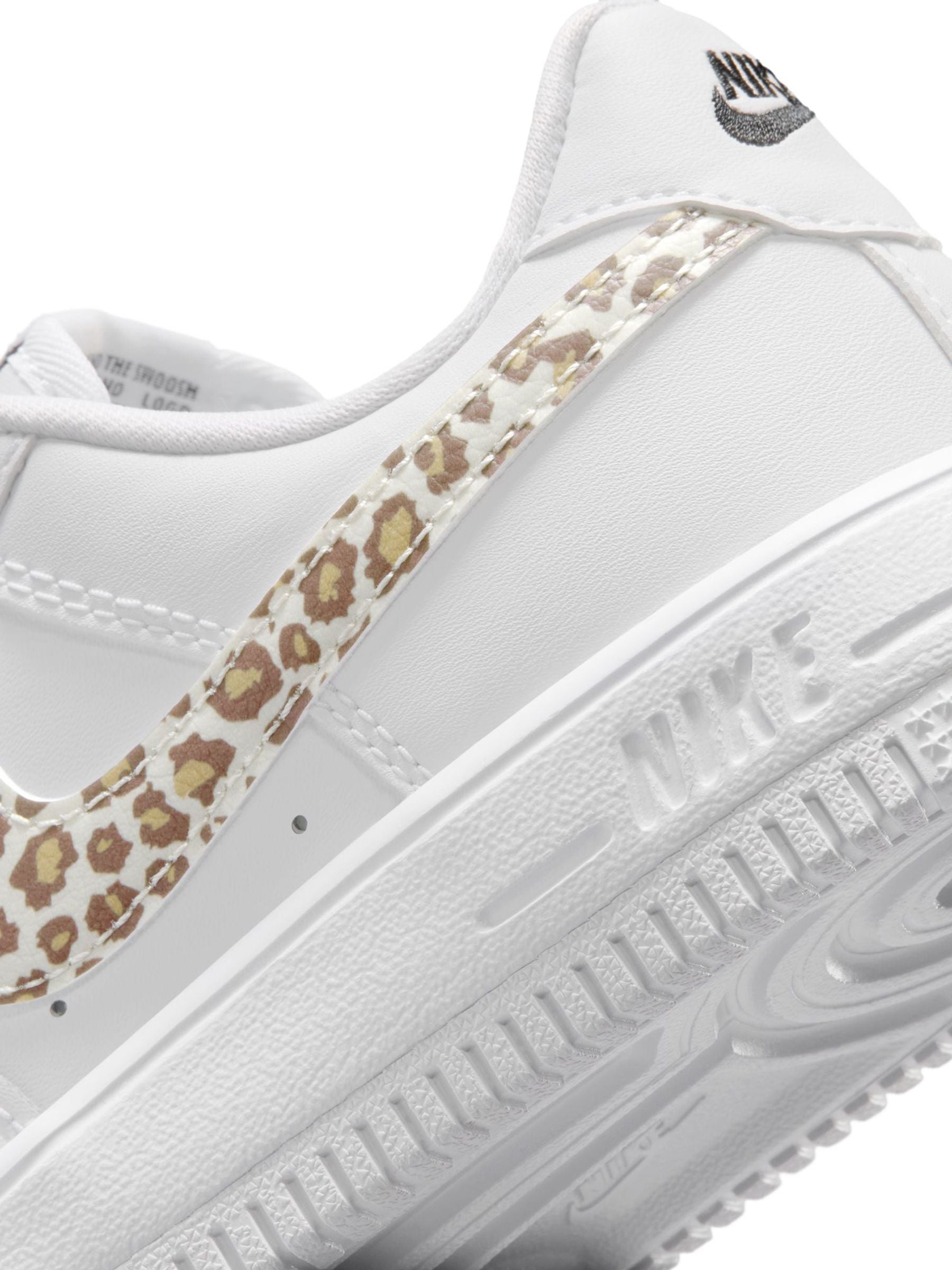 Nike White Junior Air Force 1 Low Lace Trainers image 9