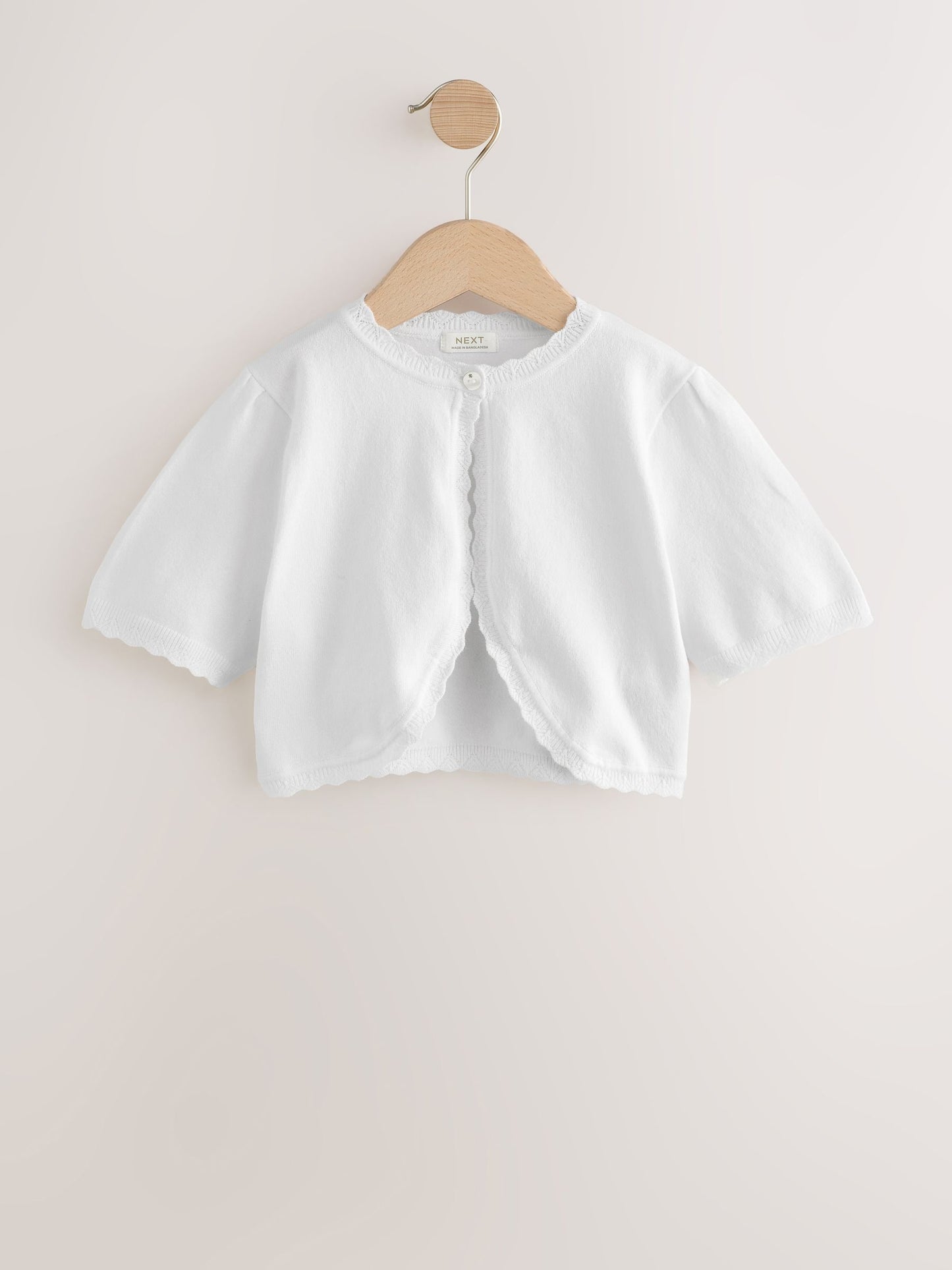 Dsiney Kidz - White Occasion Bridesmaid Knitted Cardigan Shrug (3mths-16yrs) image 4