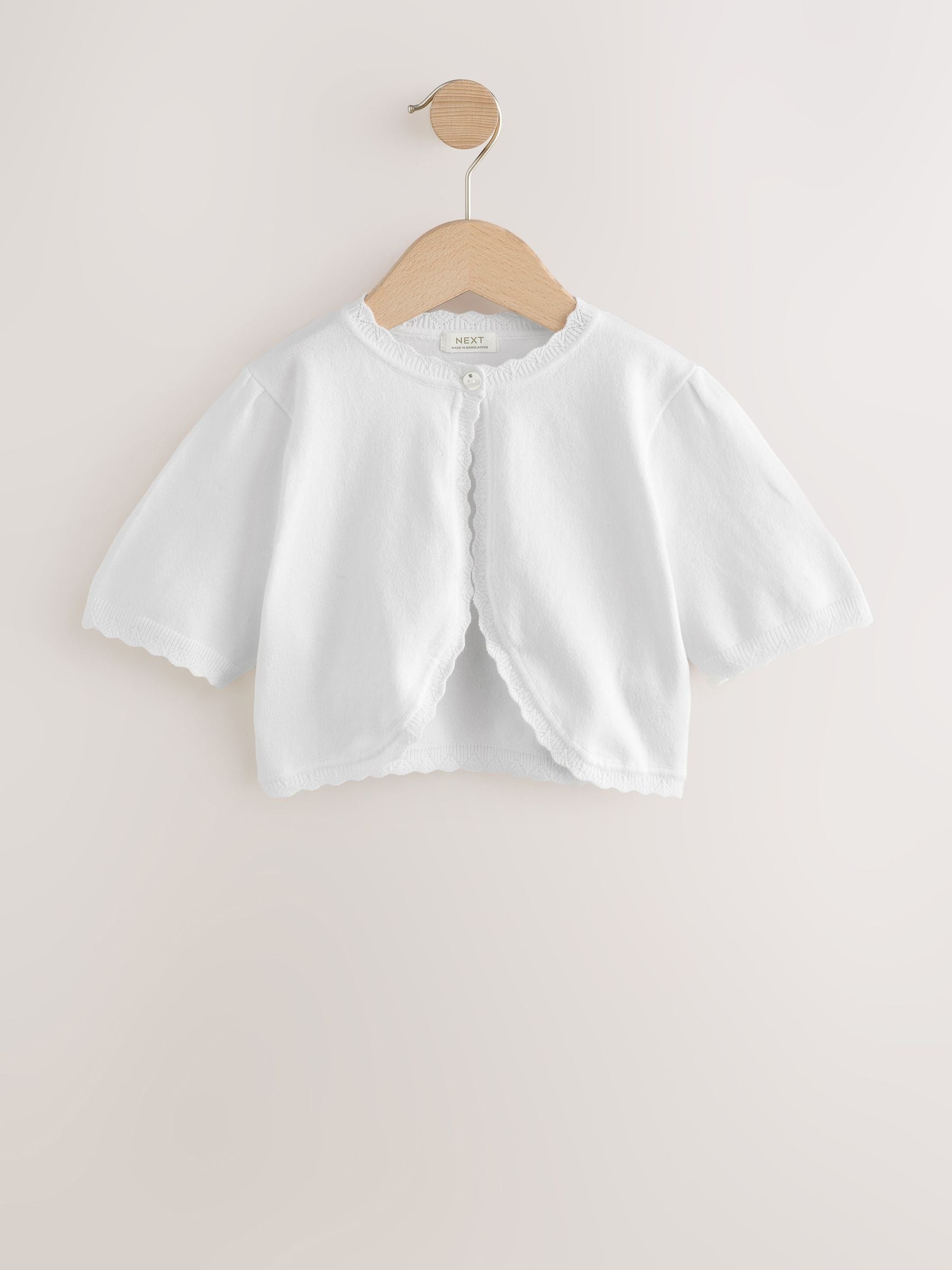 Dsiney Kidz - White Occasion Bridesmaid Knitted Cardigan Shrug (3mths-16yrs) image 4