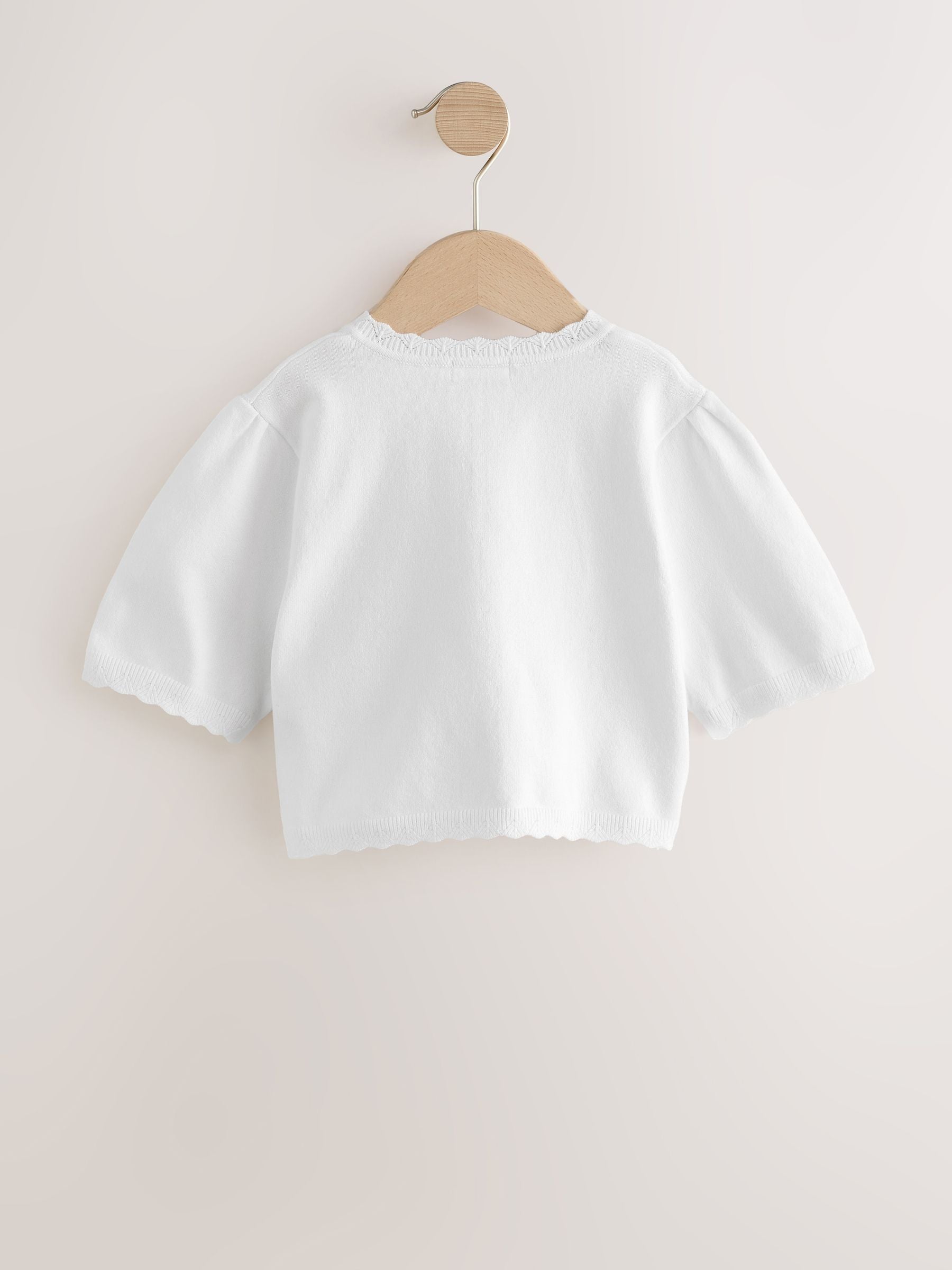 Dsiney Kidz - White Occasion Bridesmaid Knitted Cardigan Shrug (3mths-16yrs) image 5