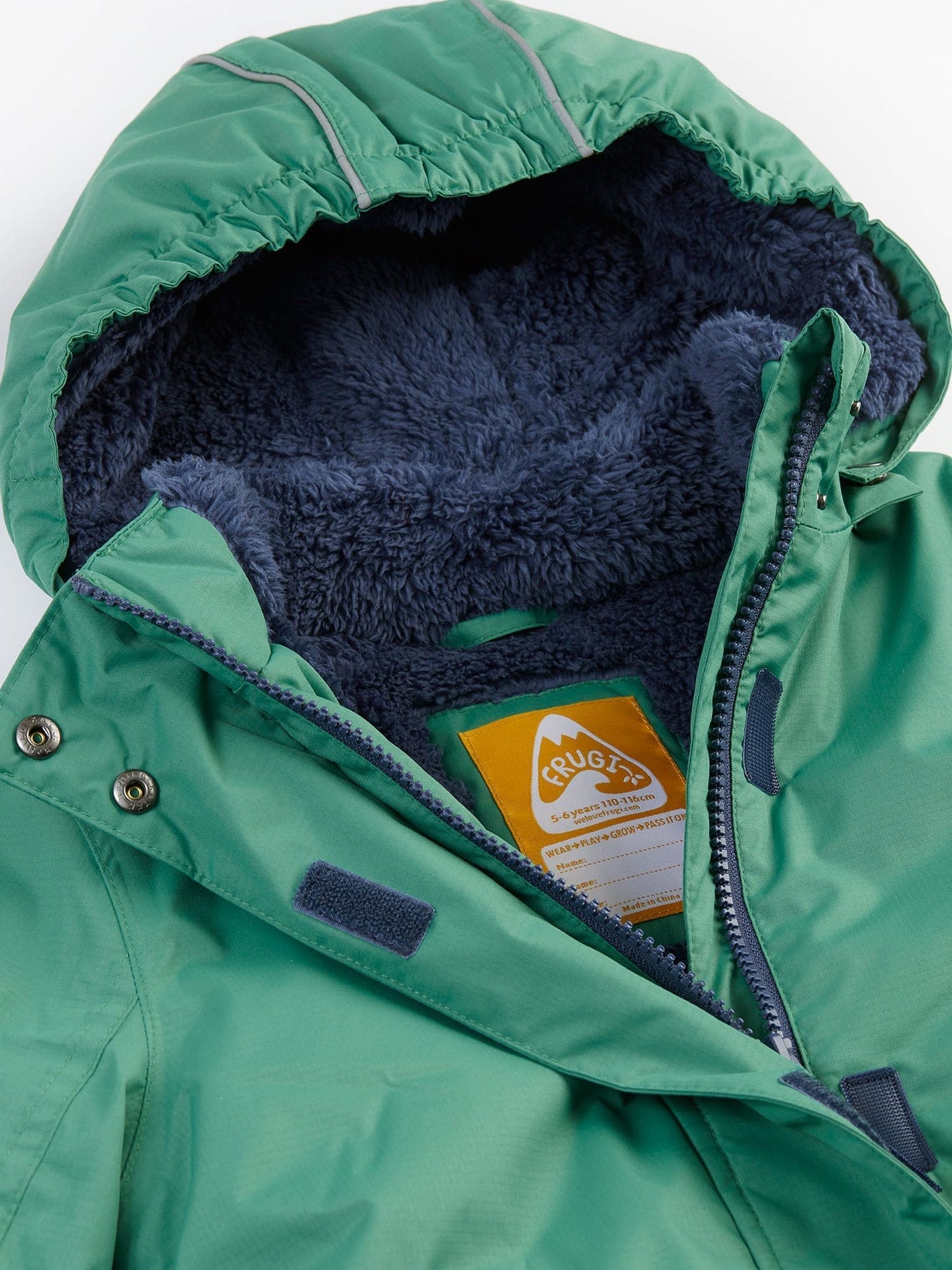 Dsiney Kidz - Frugi Green Snow And Ski Scene Coat image 4