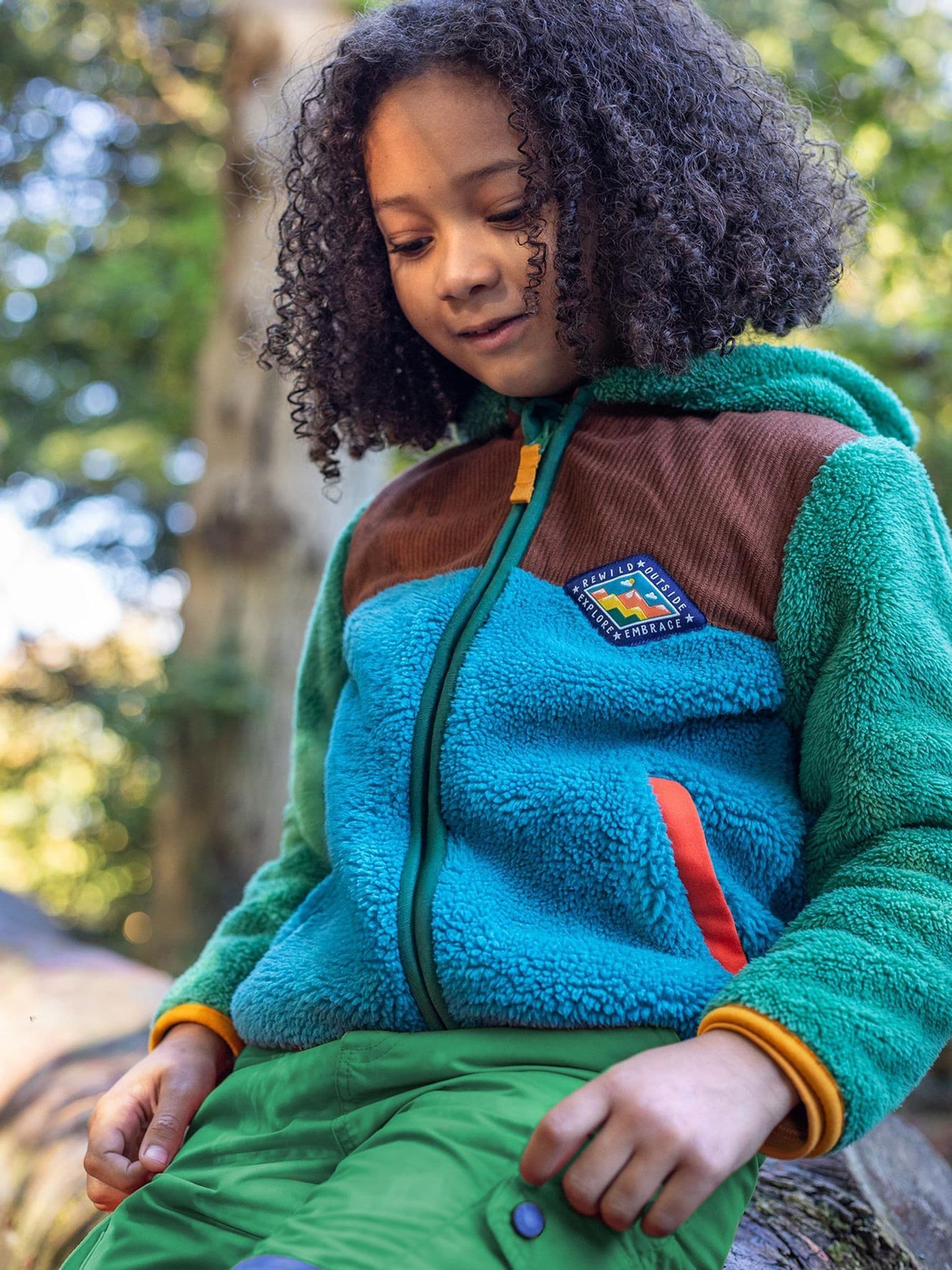 Dsiney Kidz - Frugi Green Bracken Fleece Cord Jacket image 1
