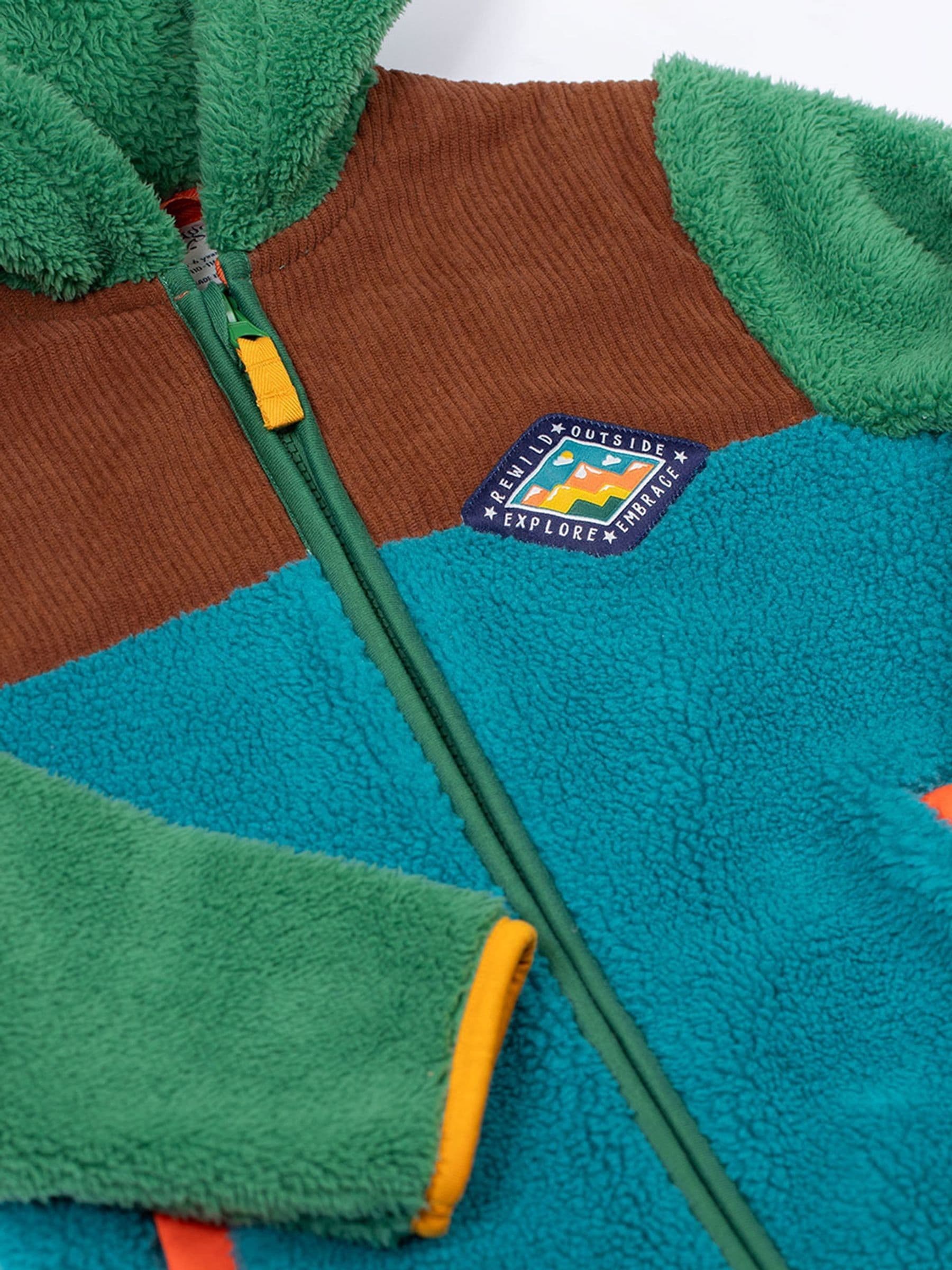 Dsiney Kidz - Frugi Green Bracken Fleece Cord Jacket image 2
