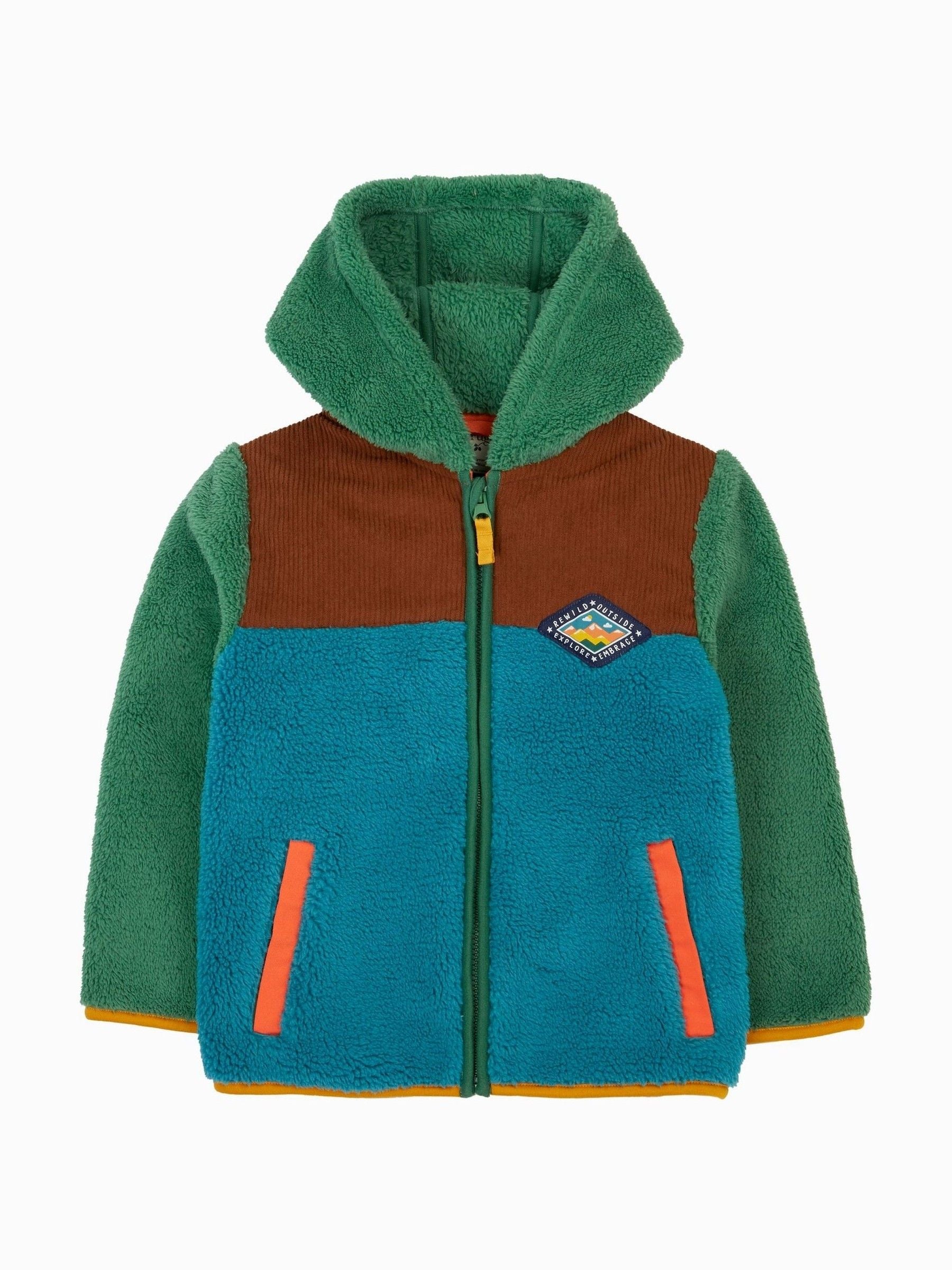 Dsiney Kidz - Frugi Green Bracken Fleece Cord Jacket image 4