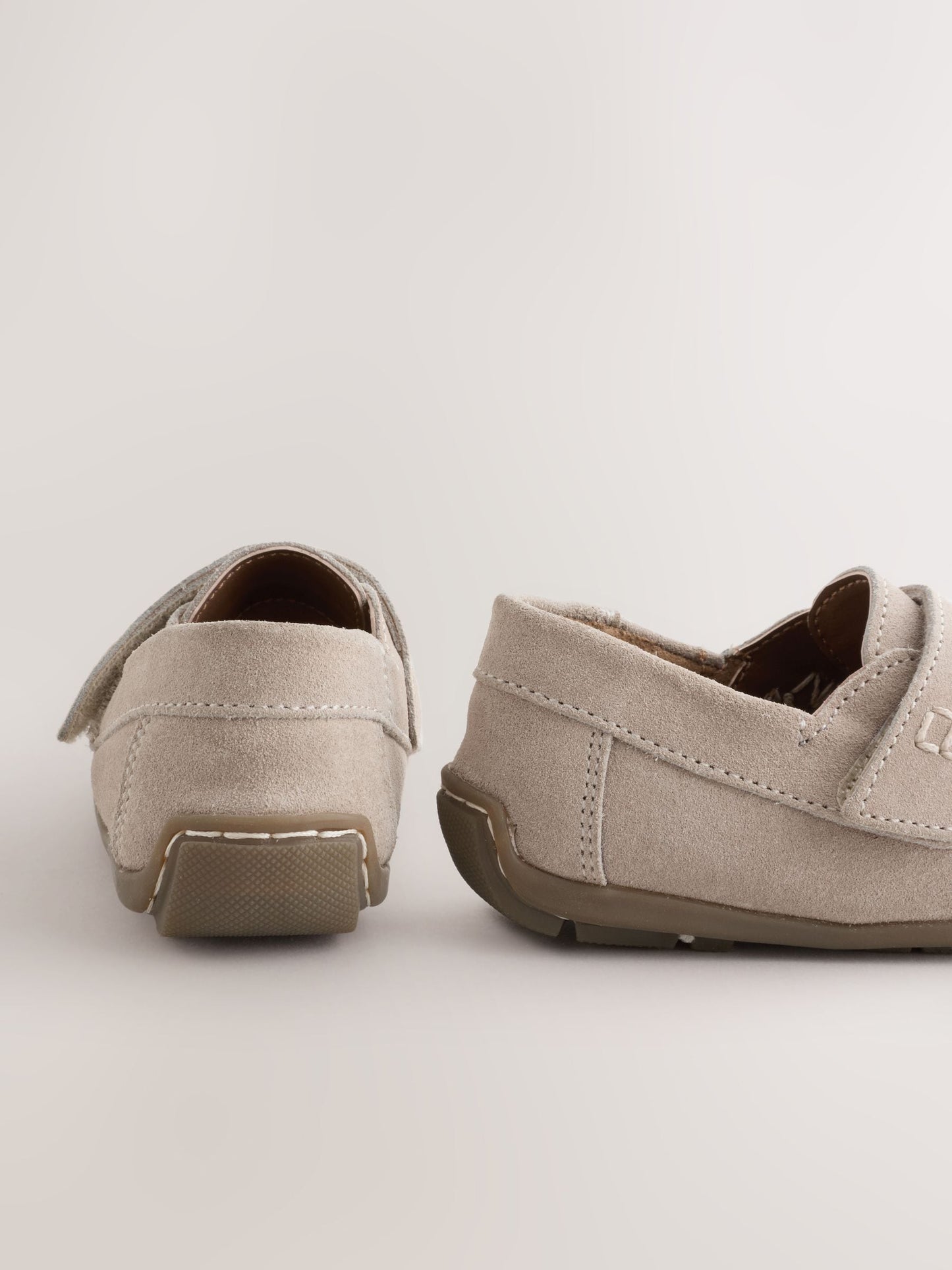 Neutral Standard Fit (F) Touch Fastening Leather Penny Loafers image 3